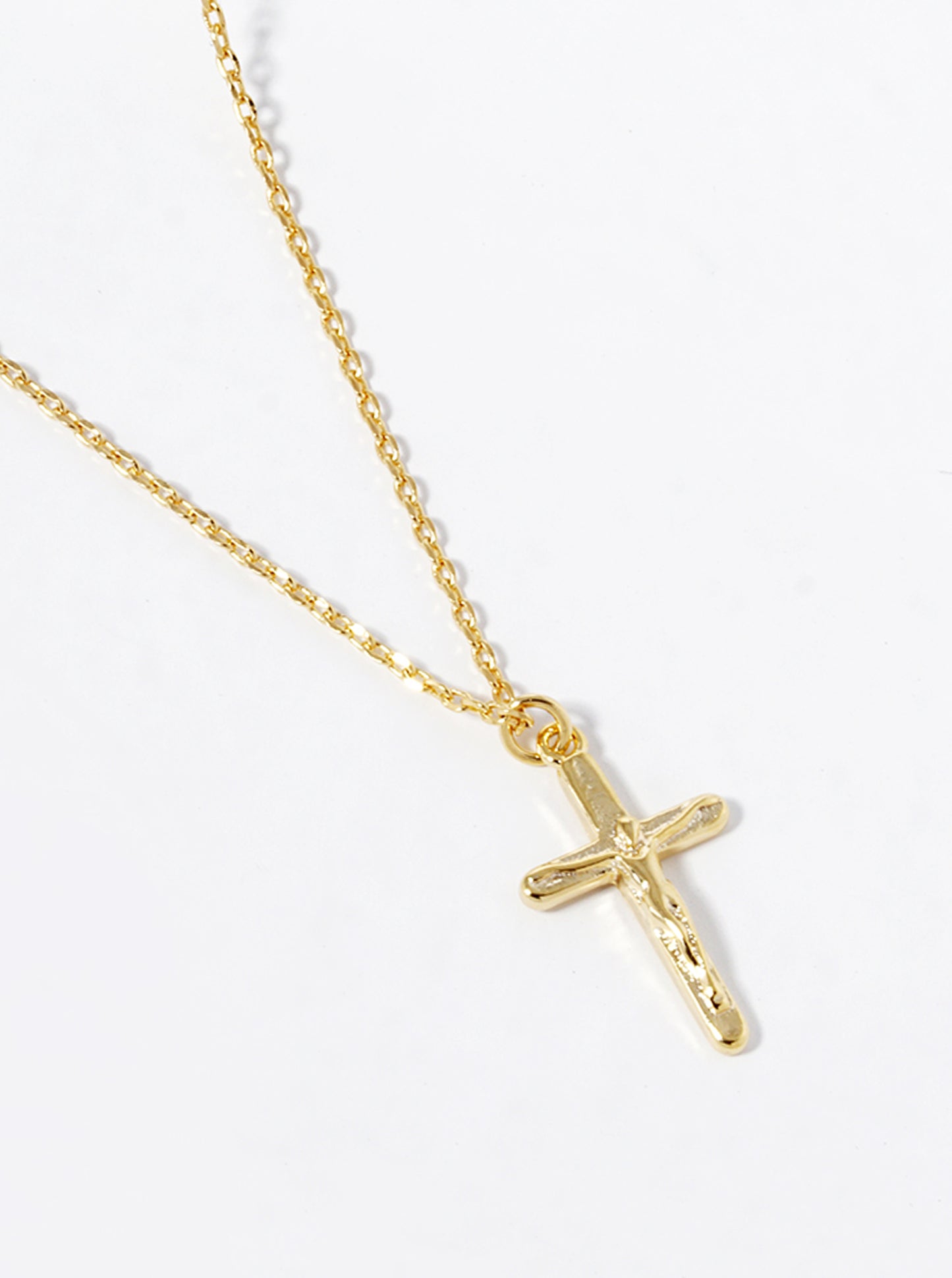 18K Gold Dipped Galatians 6 14 Cross Pendant Necklace