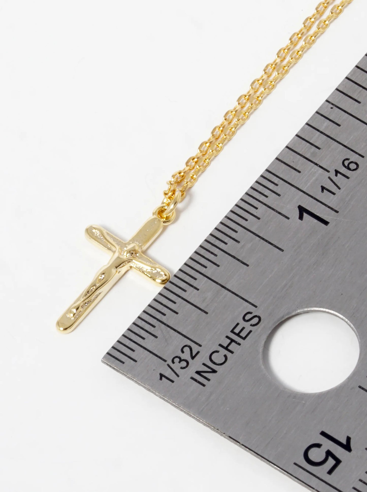 18K Gold Dipped Galatians 6 14 Cross Pendant Necklace