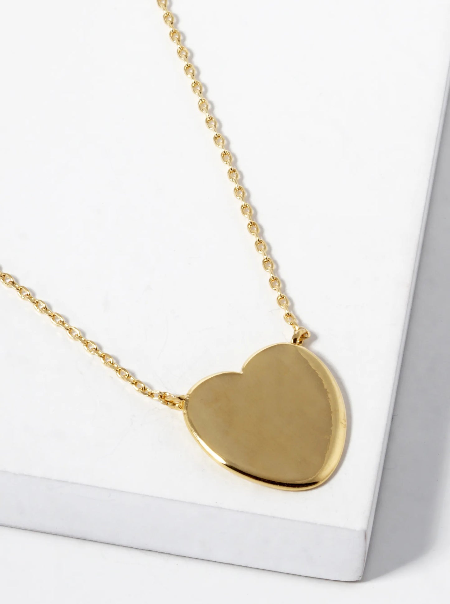 18K Gold Dipped Heart Pendant Necklace