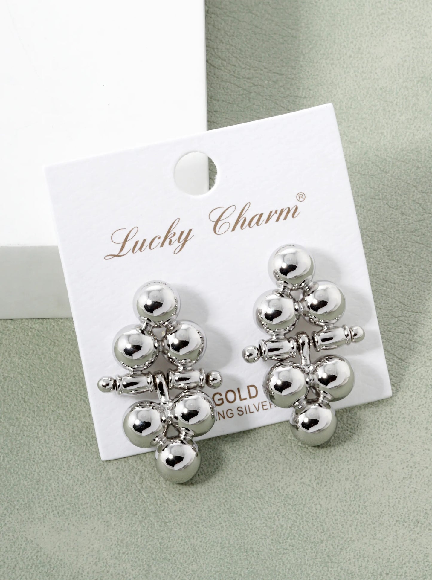 18K Gold Dipped Hollow Circular Cluster Drop Post Earrings