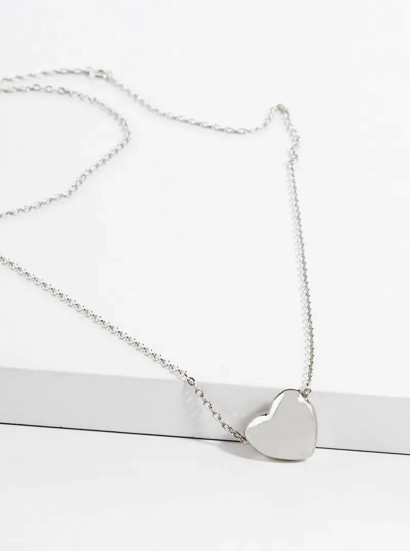 18K Gold Dipped Hollow Heart Pendant Necklace