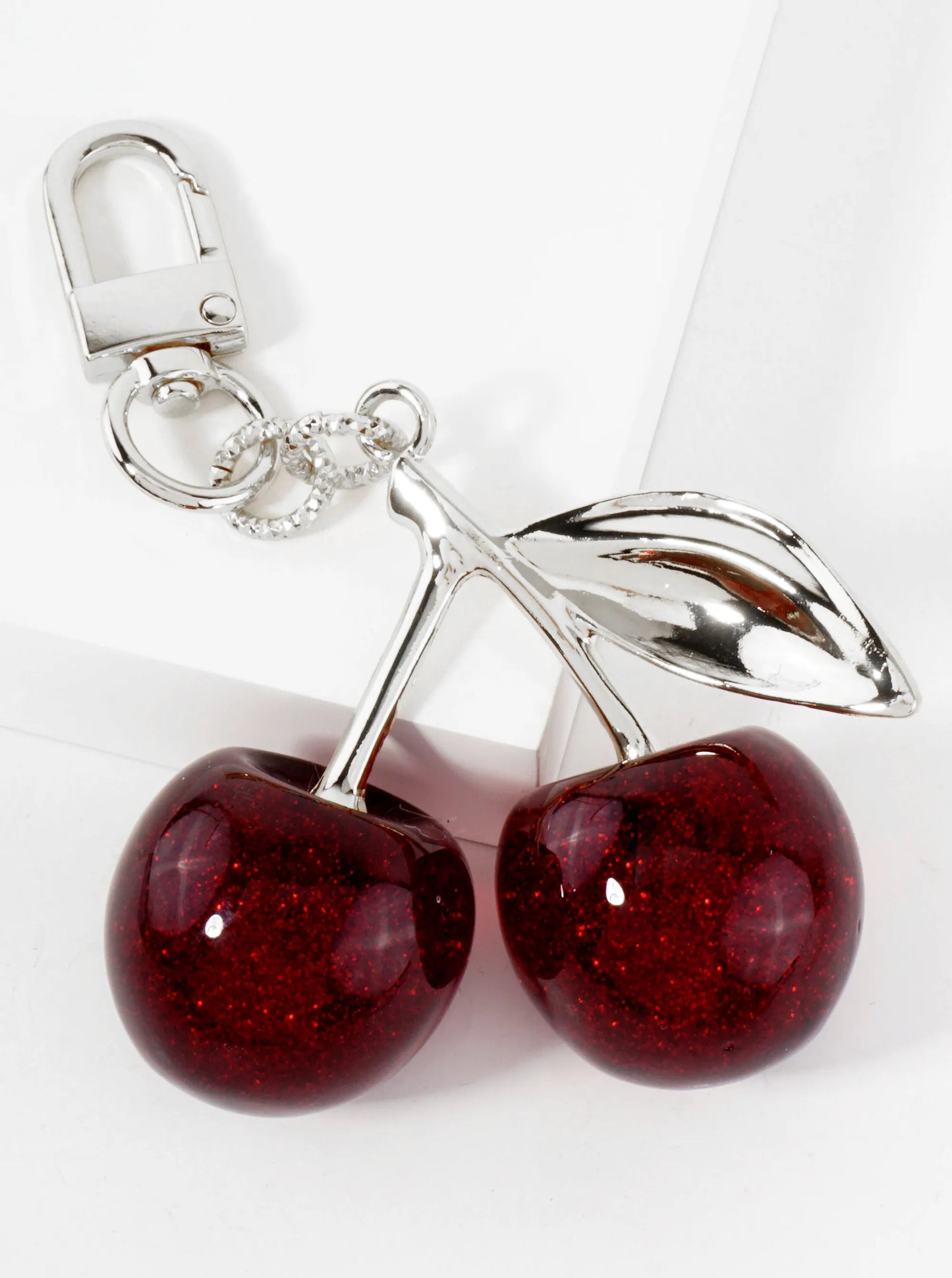 18K-Gold-Dipped Large Sparkling Cherry Bag Charm