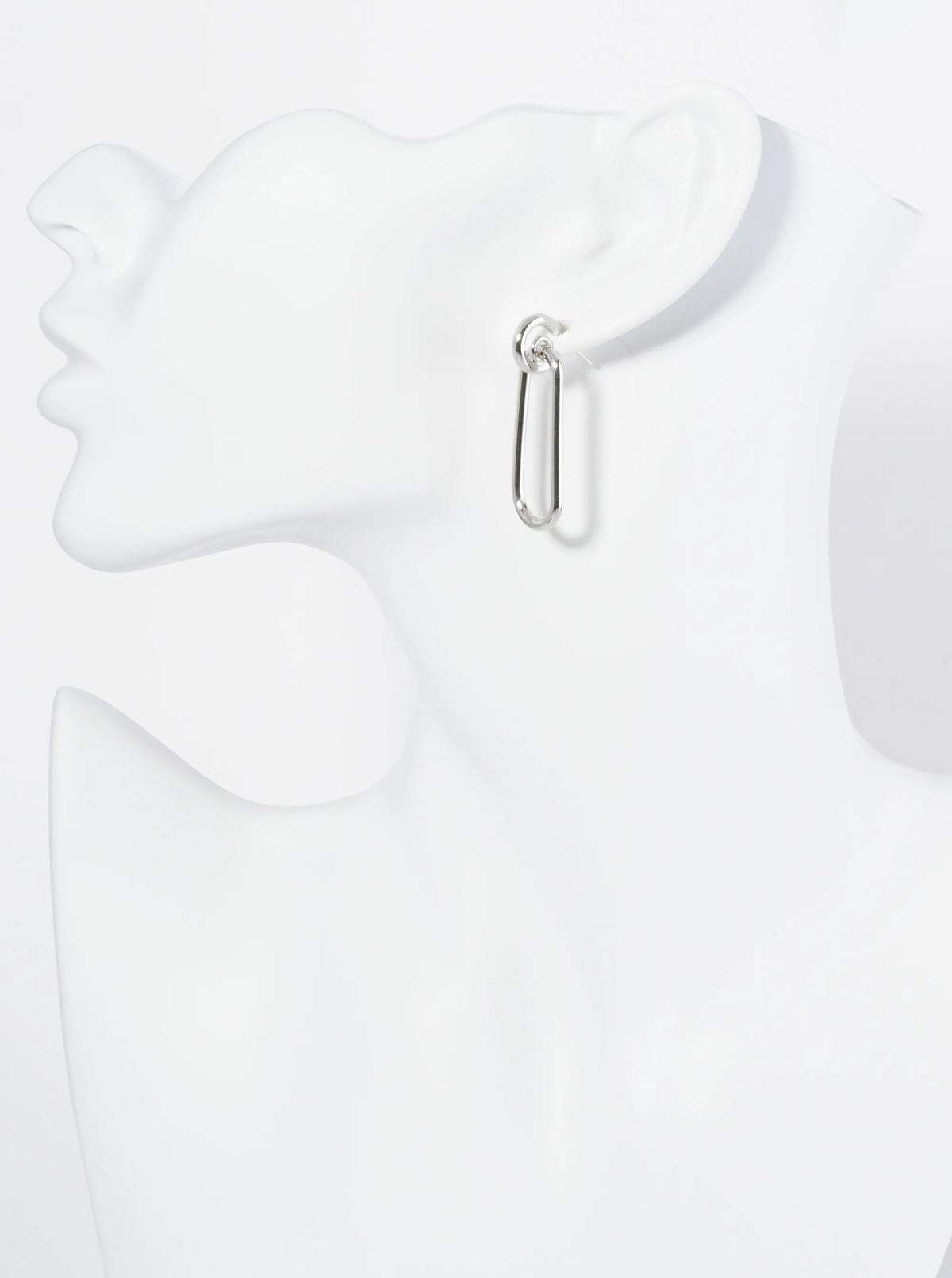 18K Gold Dipped Link Chain Dangle Drop Post Earrings