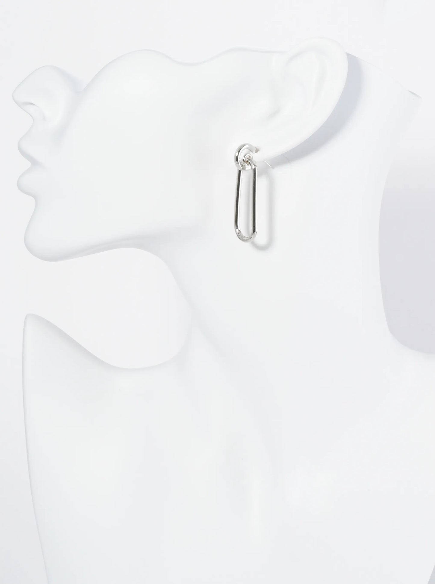 18K Gold Dipped Link Chain Dangle Drop Post Earrings