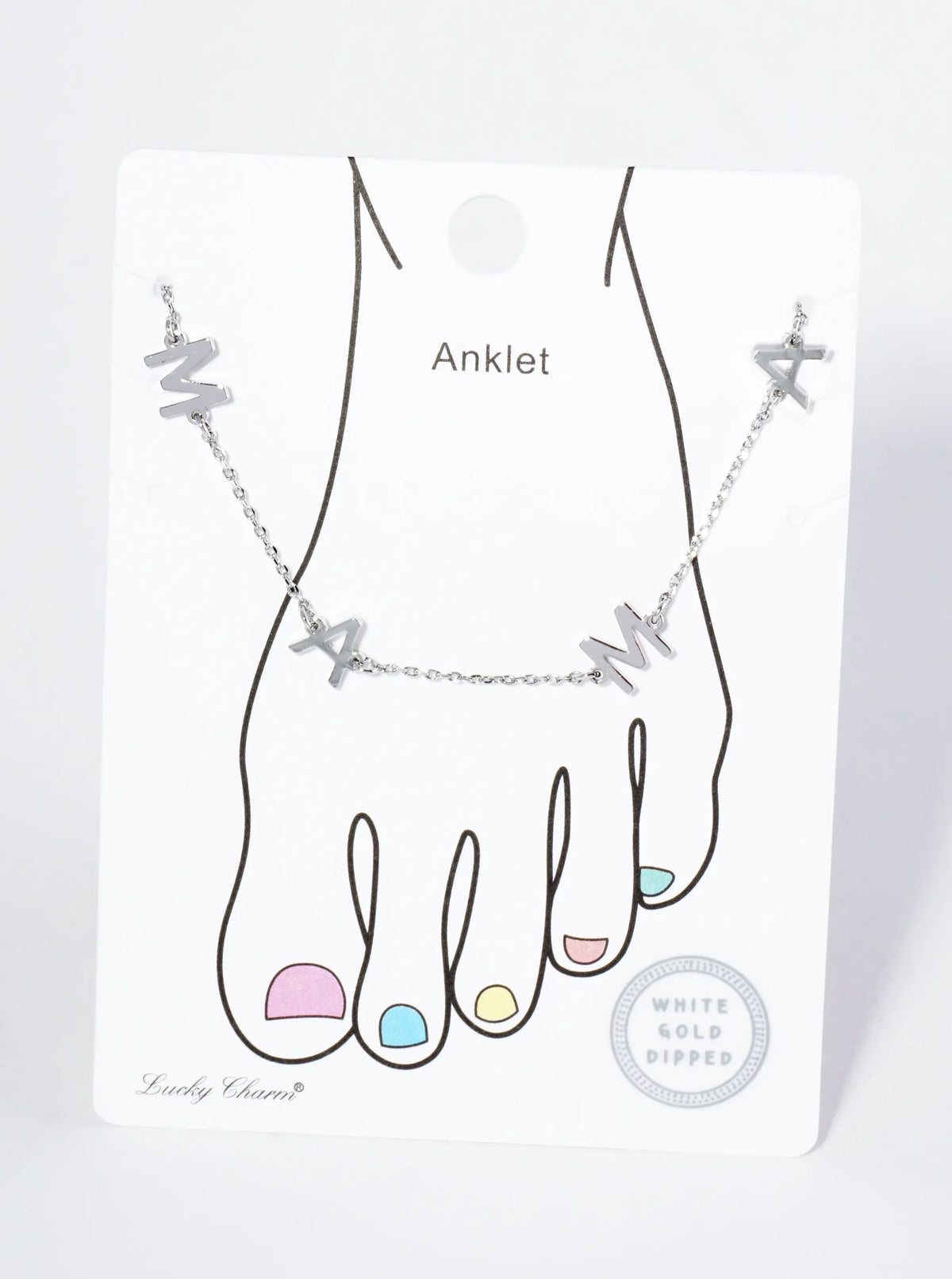 18K Gold Dipped MAMA Brass Chain Anklet