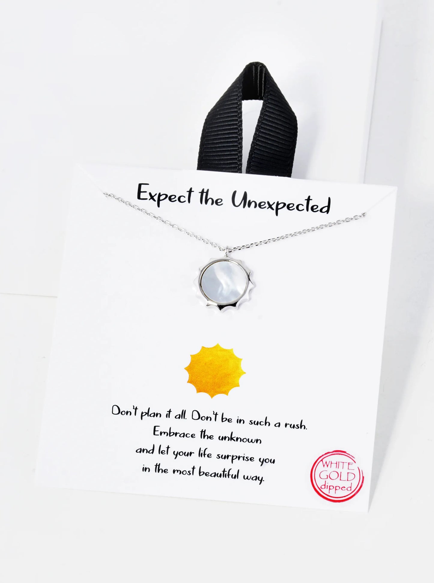 18K Gold Dipped MOP Sun Pendant Necklace