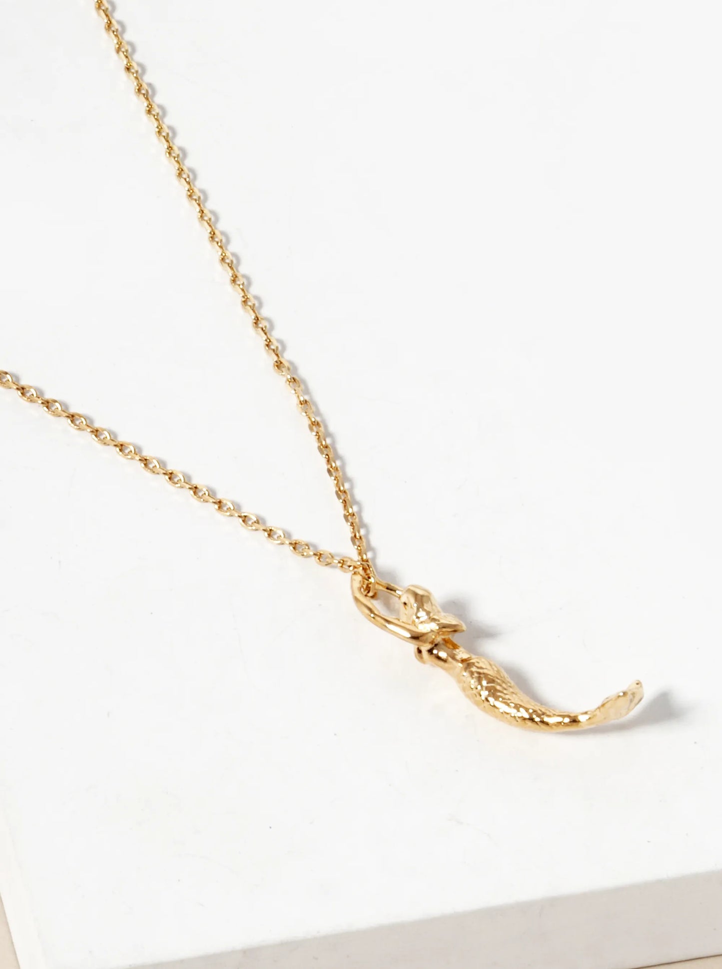 18K Gold Dipped Mermaid Pendant Necklace