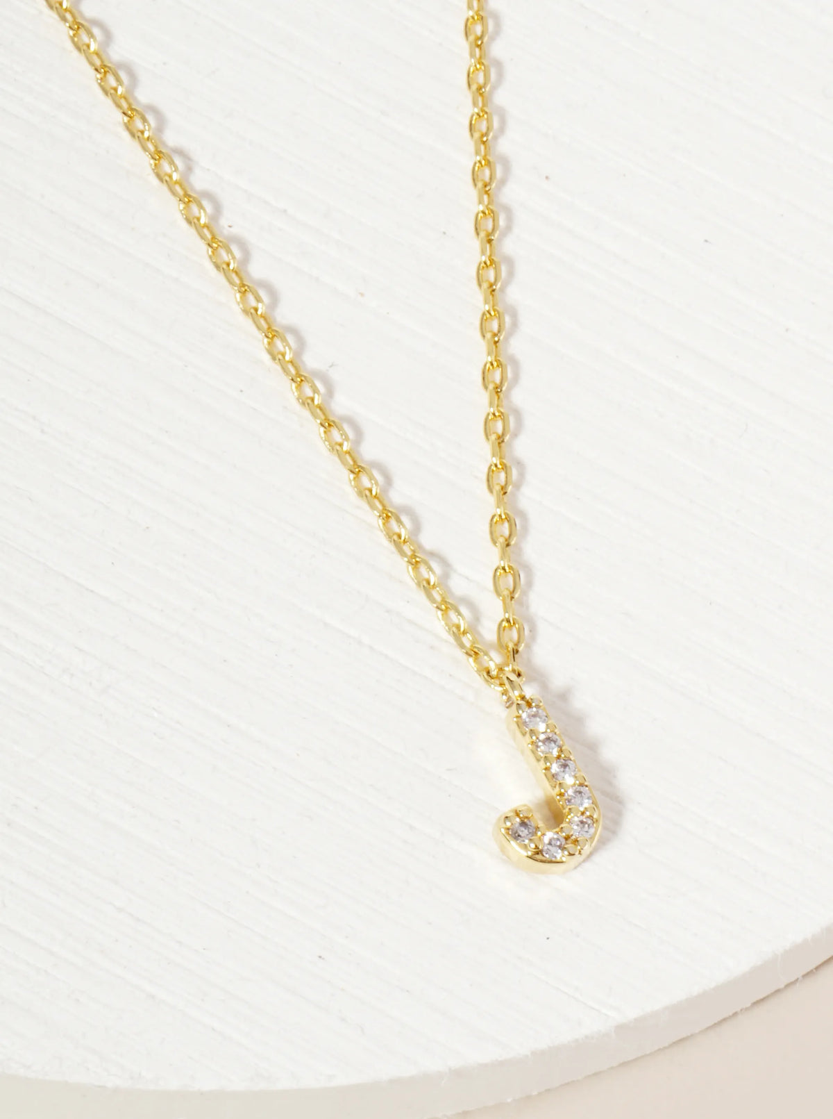 18K Gold Dipped Micro CZ Pave Initial Pendant Necklace