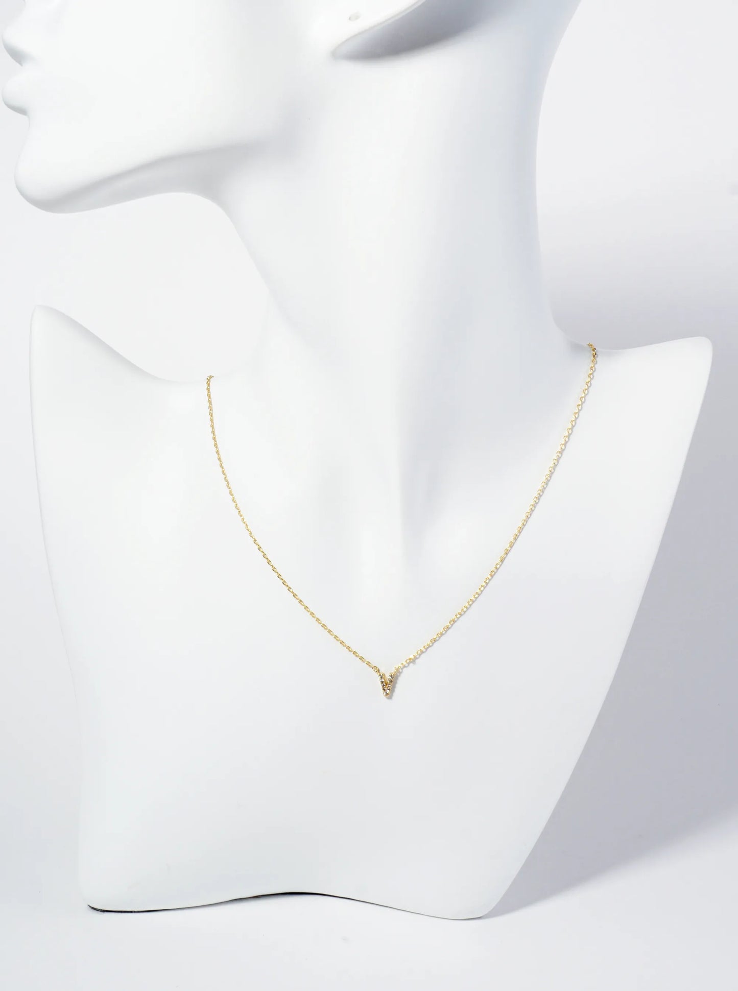 18K Gold Dipped Micro CZ Pave Initial Pendant Necklace