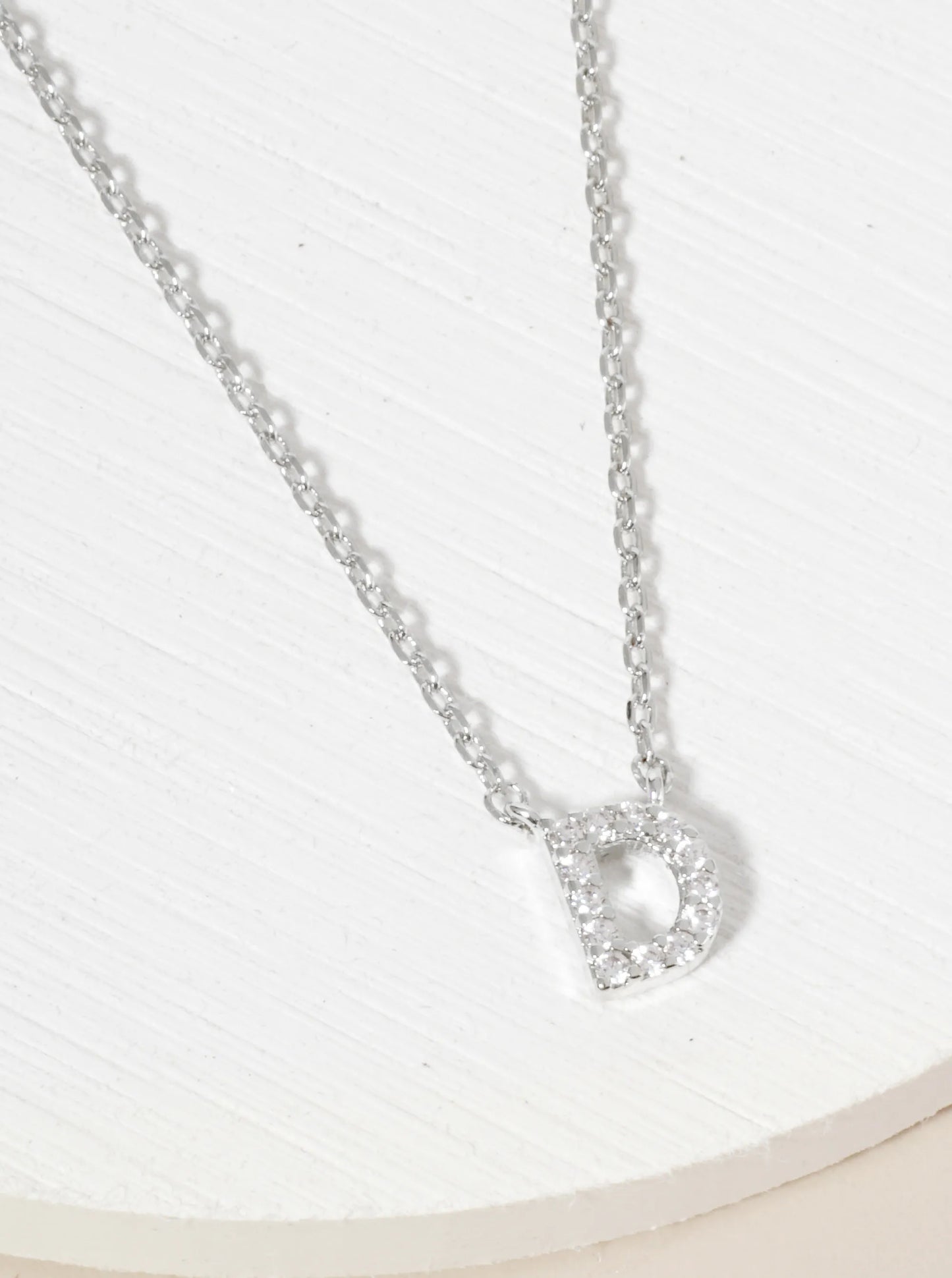 18K Gold Dipped Micro CZ Pave Initial Pendant Necklace