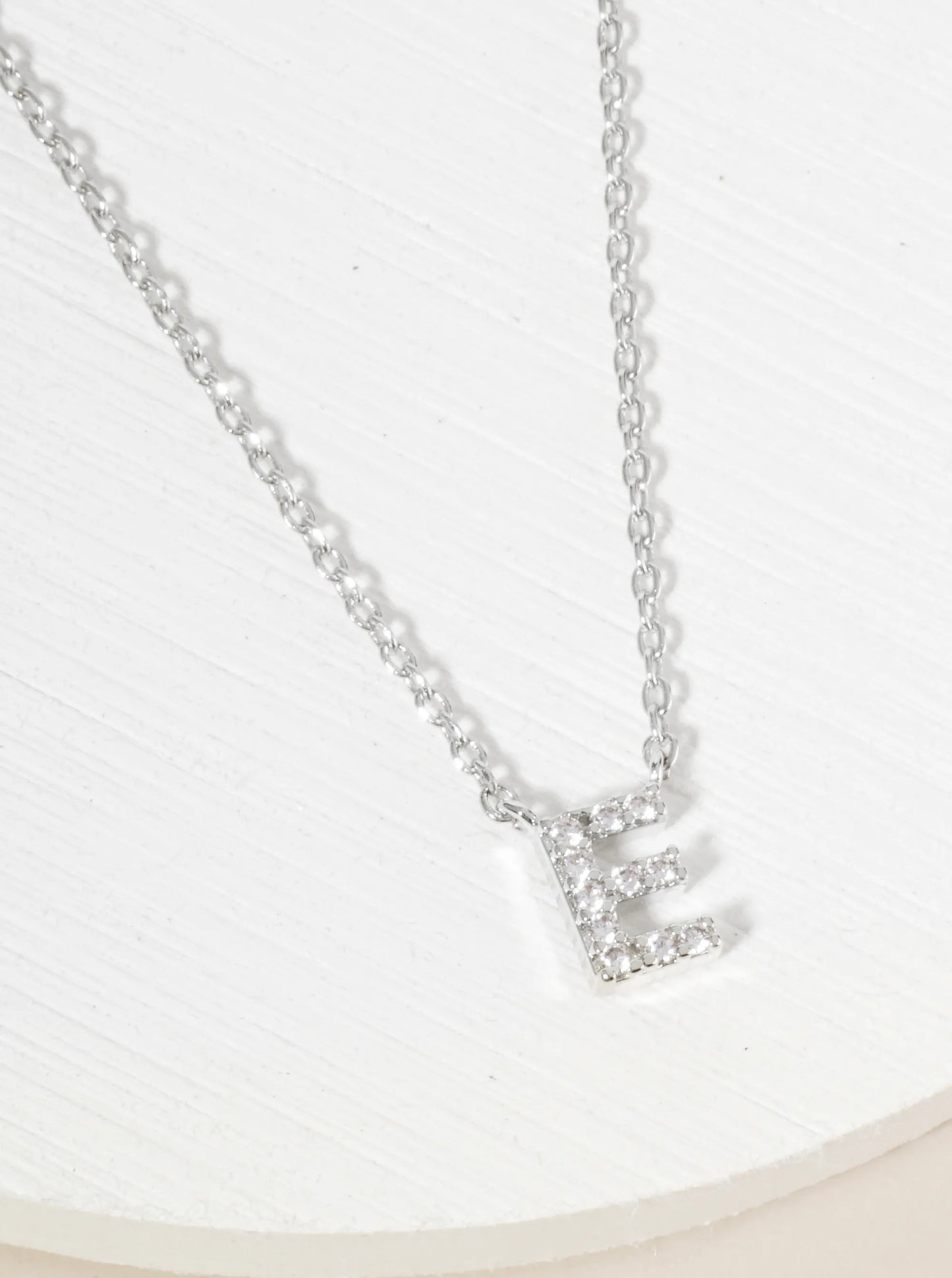 18K Gold Dipped Micro CZ Pave Initial Pendant Necklace