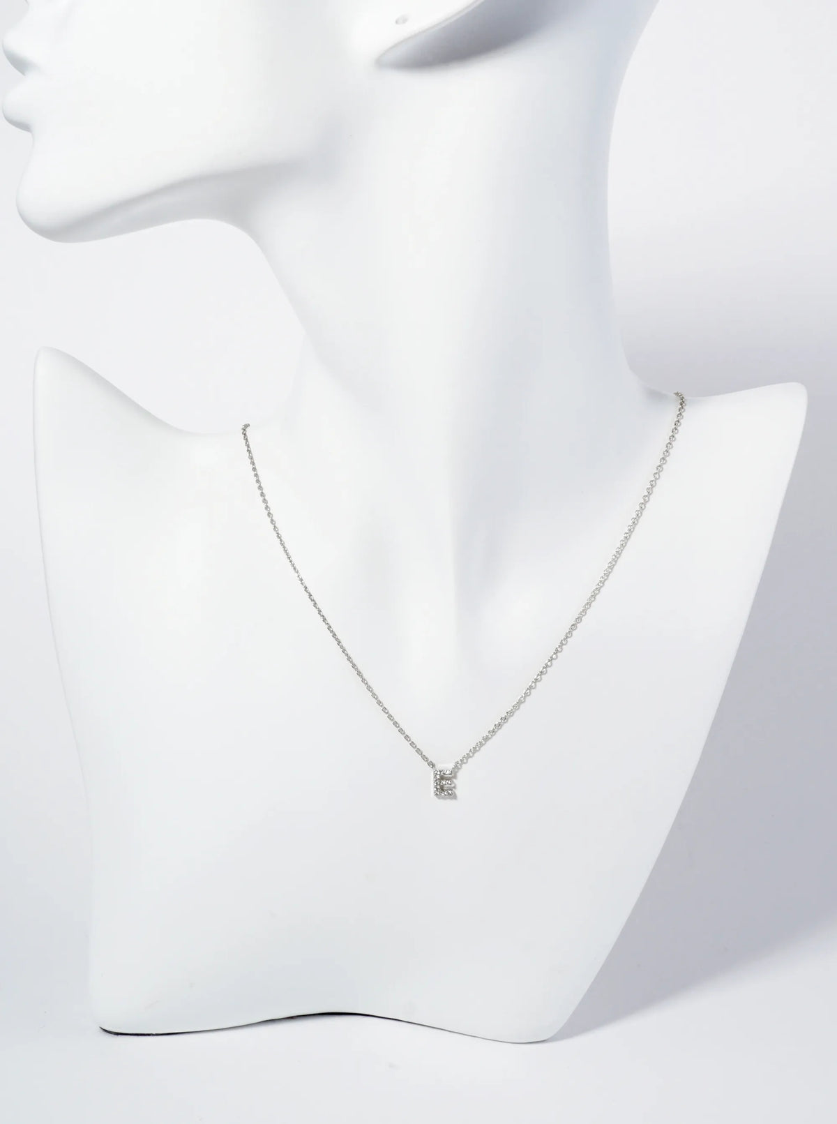 18K Gold Dipped Micro CZ Pave Initial Pendant Necklace