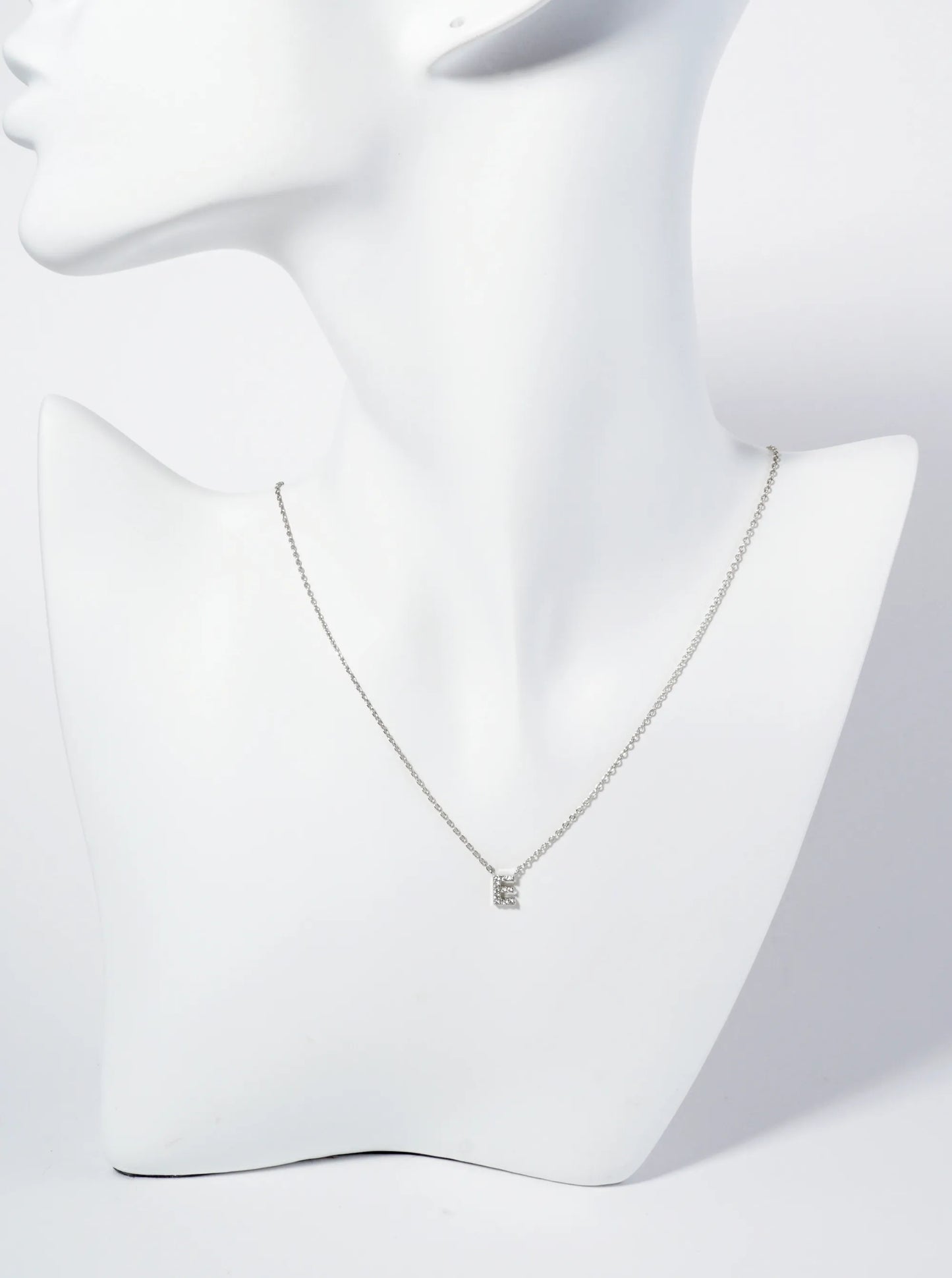 18K Gold Dipped Micro CZ Pave Initial Pendant Necklace