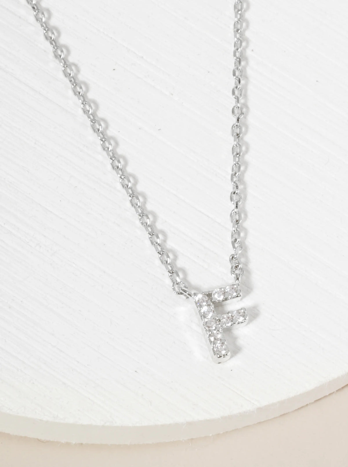 18K Gold Dipped Micro CZ Pave Initial Pendant Necklace