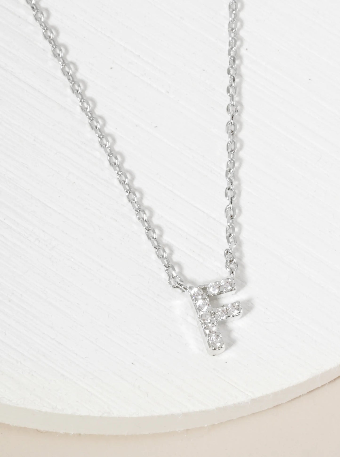 18K Gold Dipped Micro CZ Pave Initial Pendant Necklace