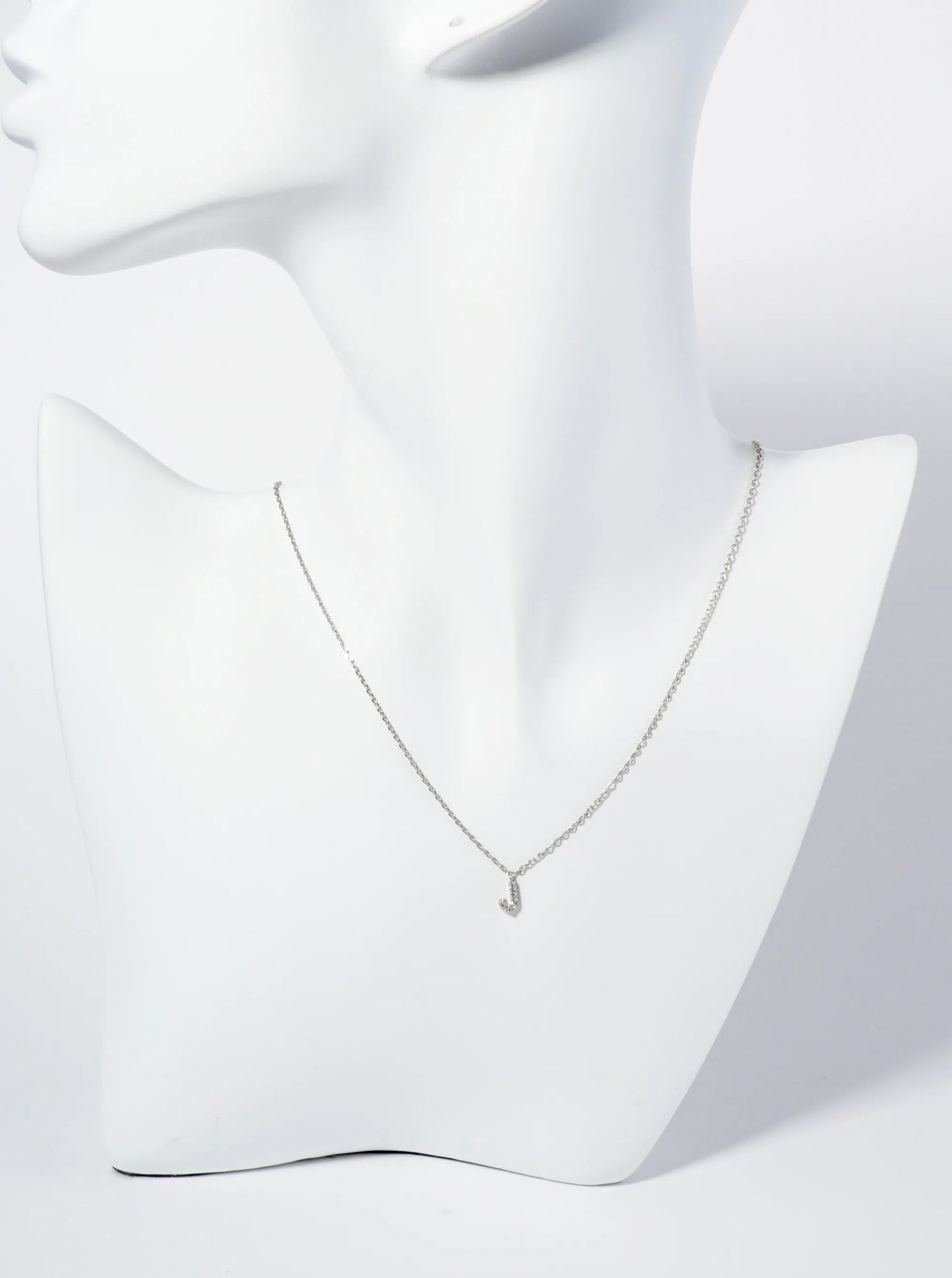 18K Gold Dipped Micro CZ Pave Initial Pendant Necklace