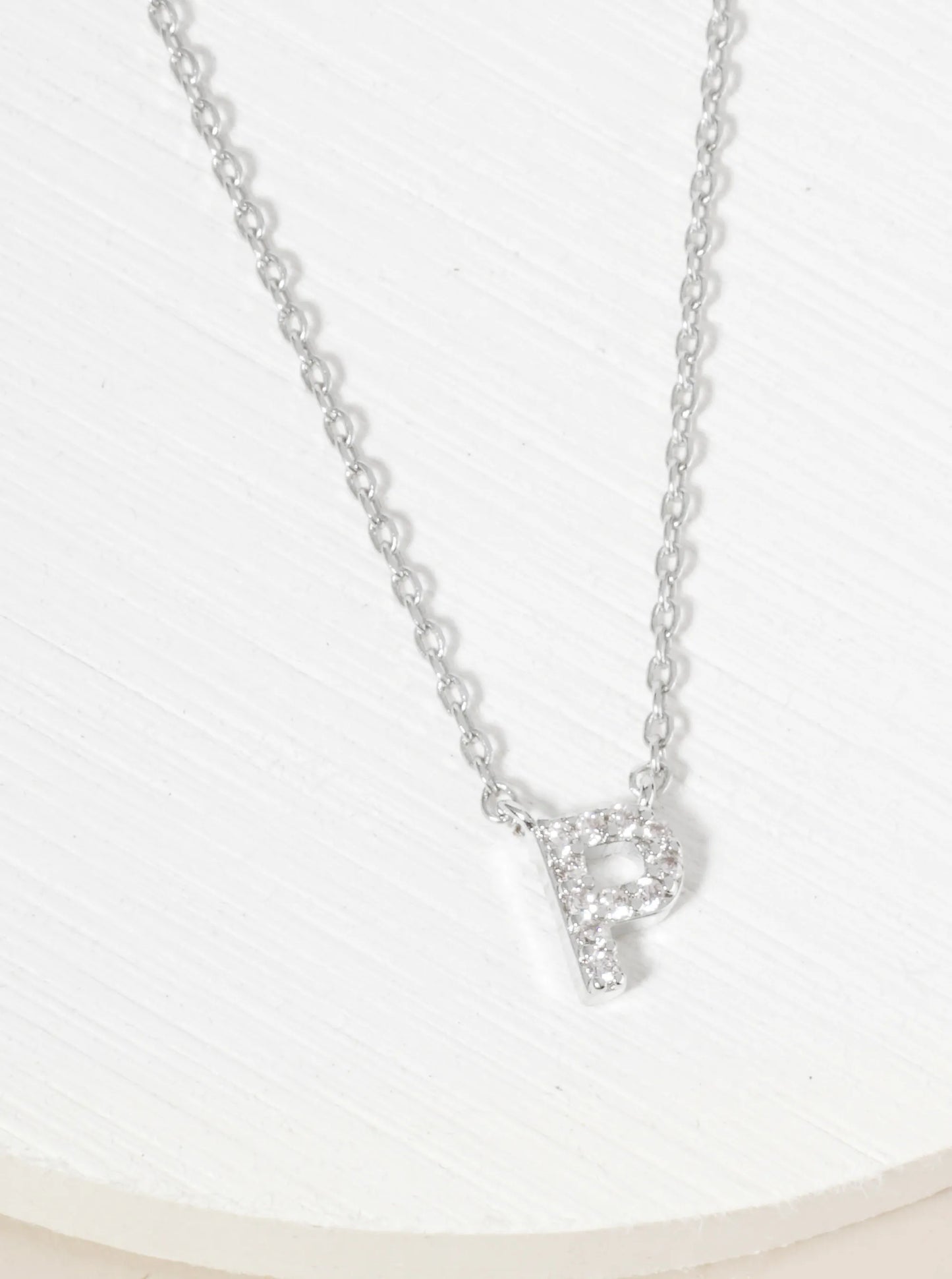 18K Gold Dipped Micro CZ Pave Initial Pendant Necklace