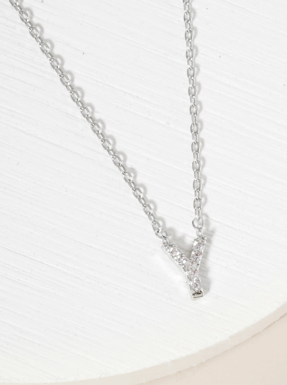 18K Gold Dipped Micro CZ Pave Initial Pendant Necklace