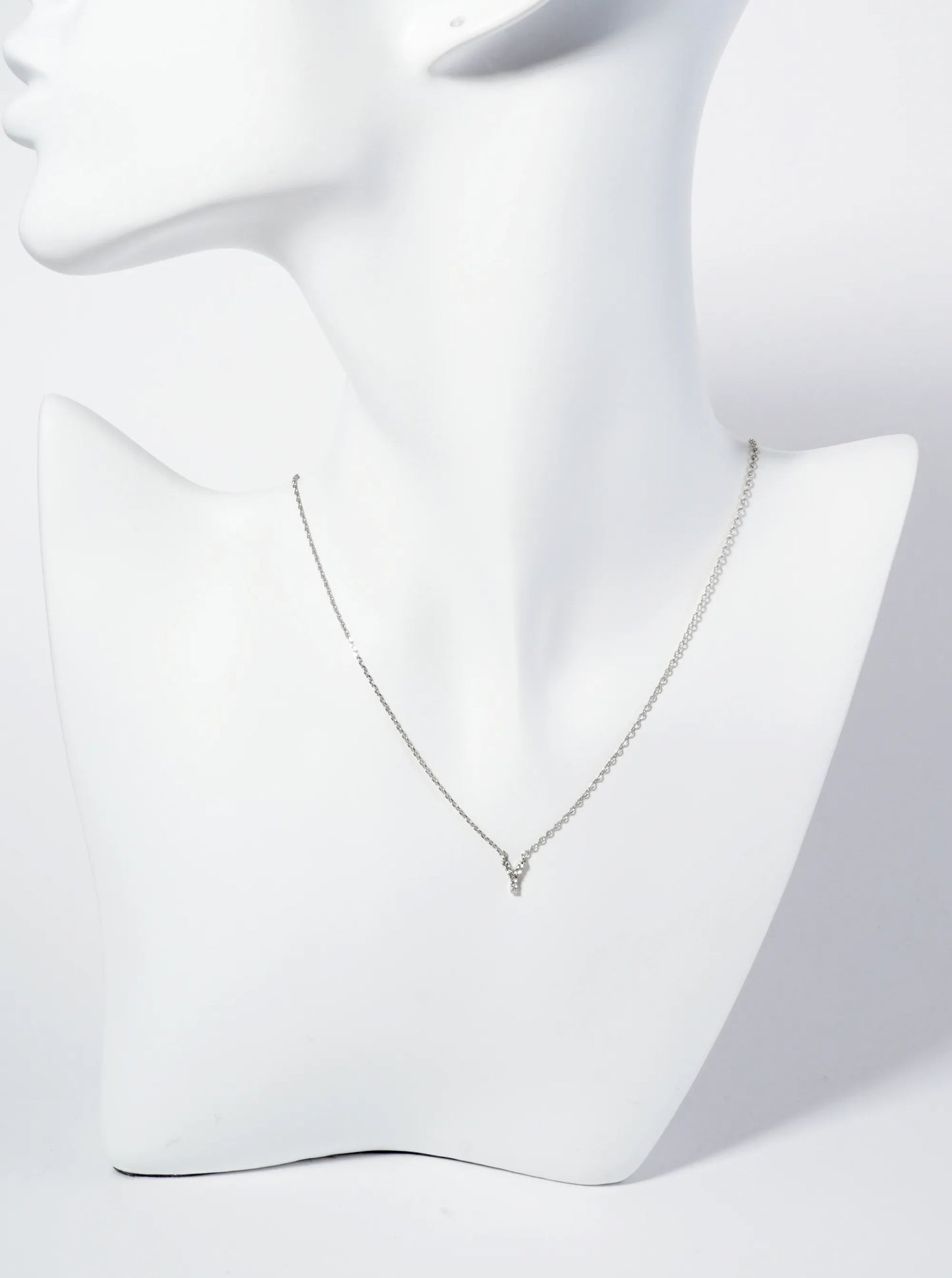 18K Gold Dipped Micro CZ Pave Initial Pendant Necklace
