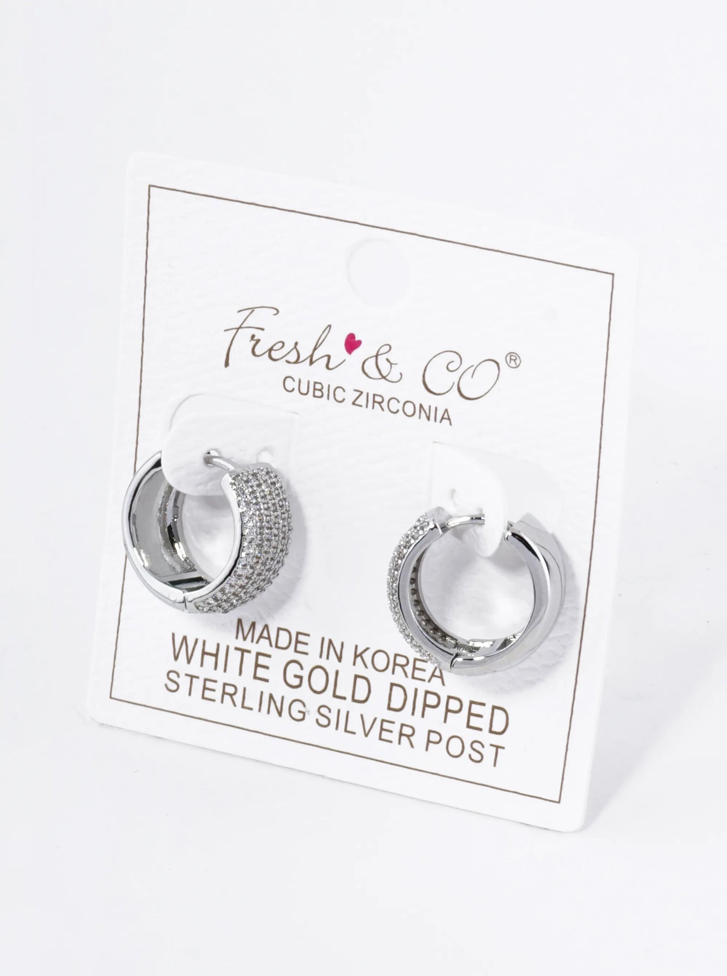 18K Gold Dipped Micro Pave Set Cubic Zirconia 15mm Huggie Hoop Earrings