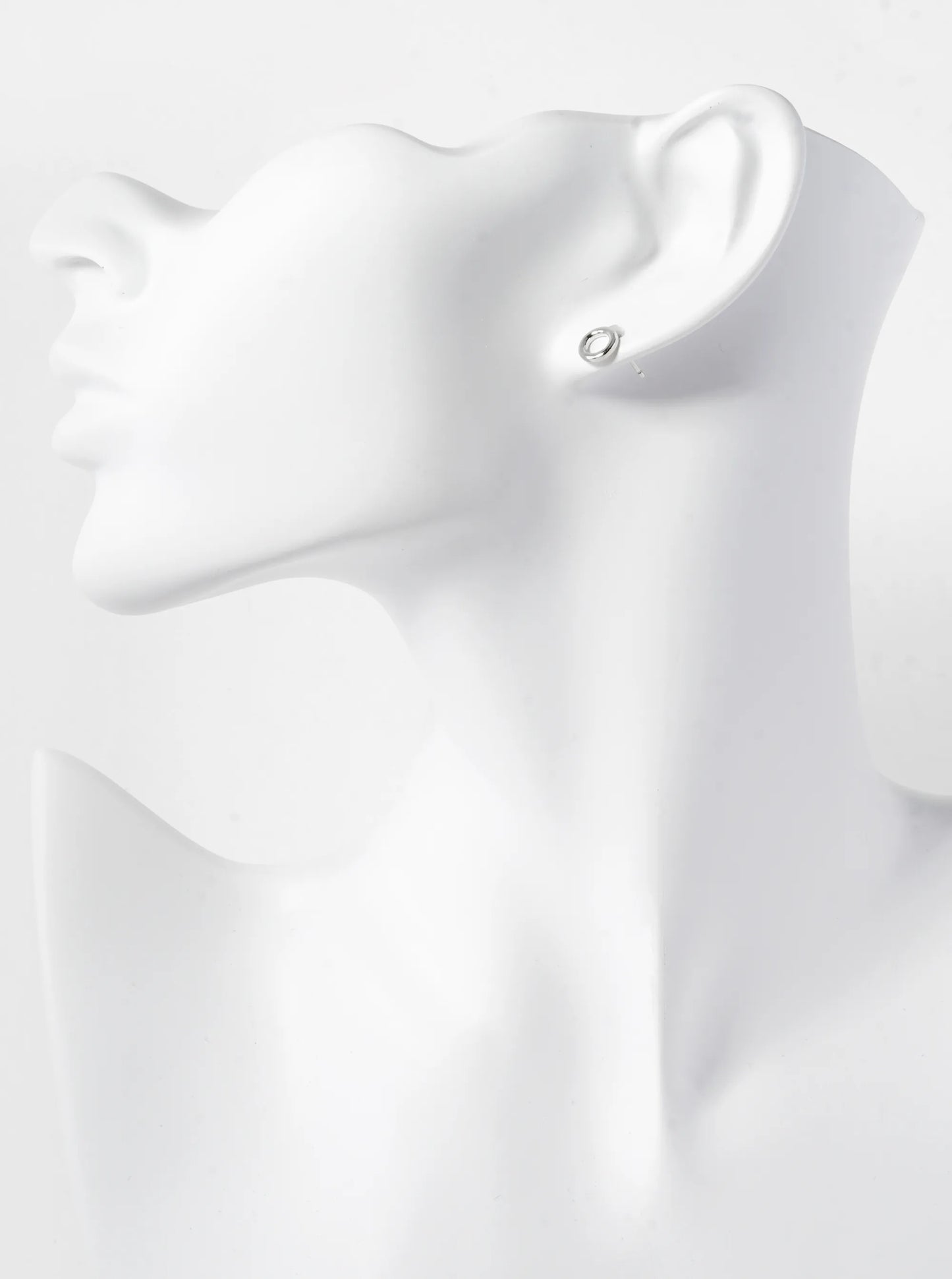 18K Gold Dipped Minimalist 7mm Brass Donut Sterling Silver Post Stud Earrings