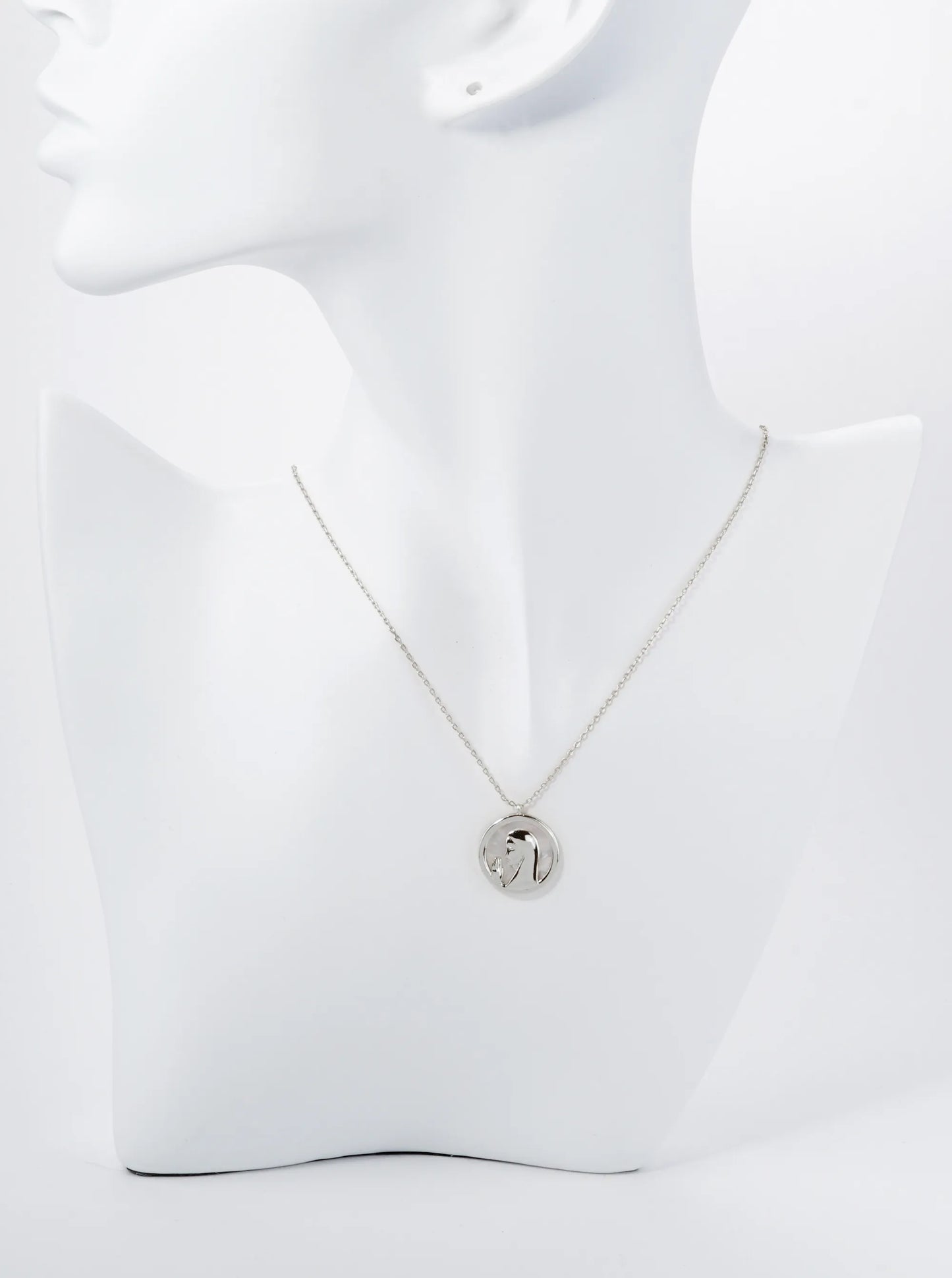 18K Gold Dipped Mother Of Pearl Prayer Pendant Religious Necklace