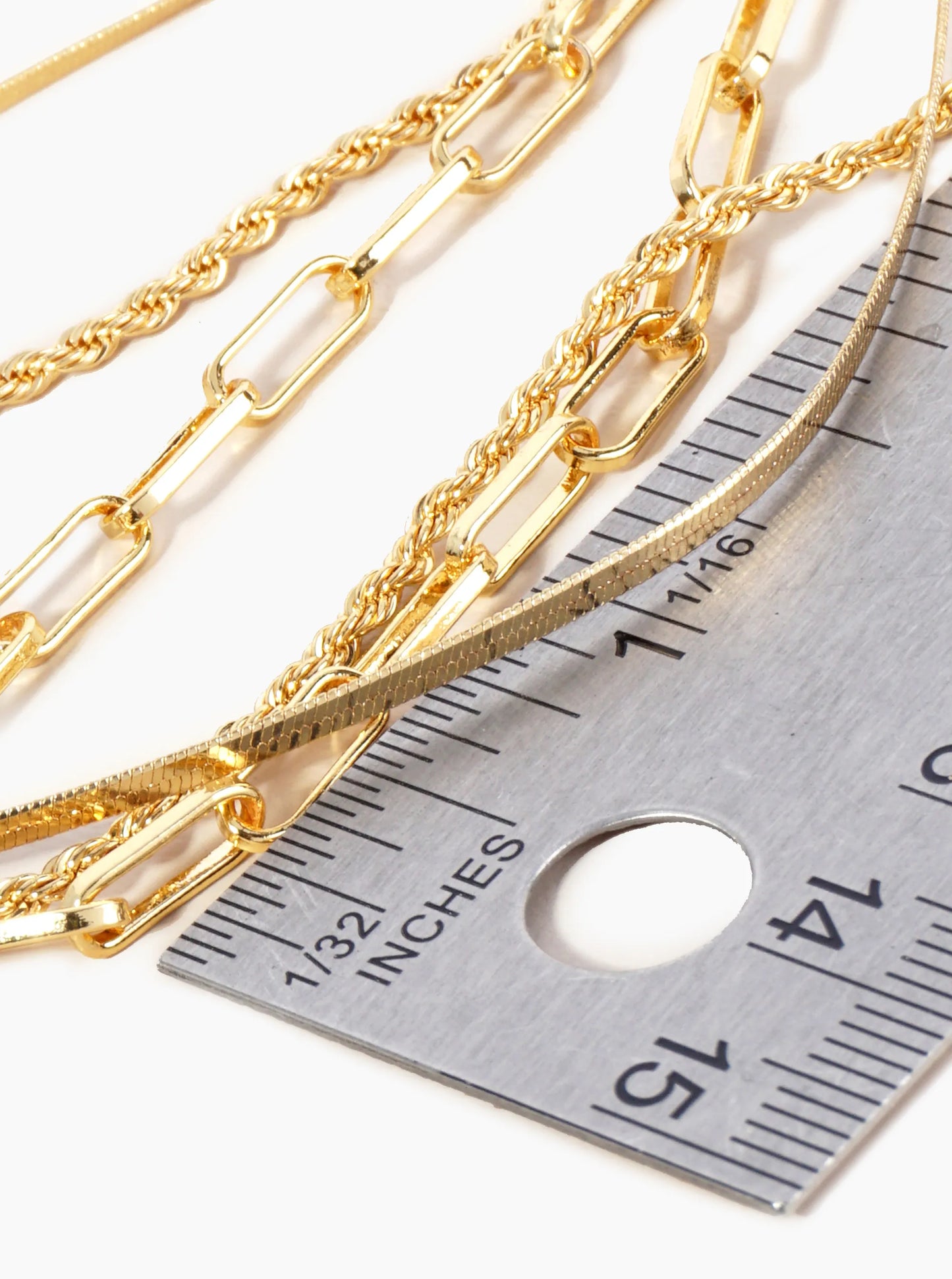 18K Gold Dipped Multi Chain Brass Anklet