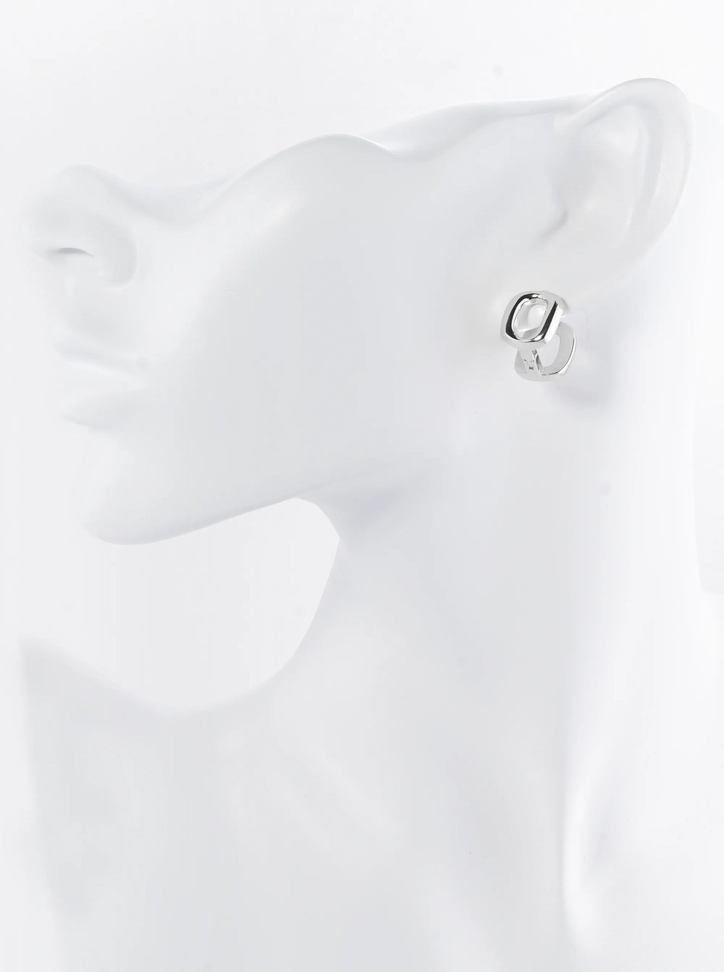18K Gold Dipped O Shaped Polished 12mm Huggie Earrings