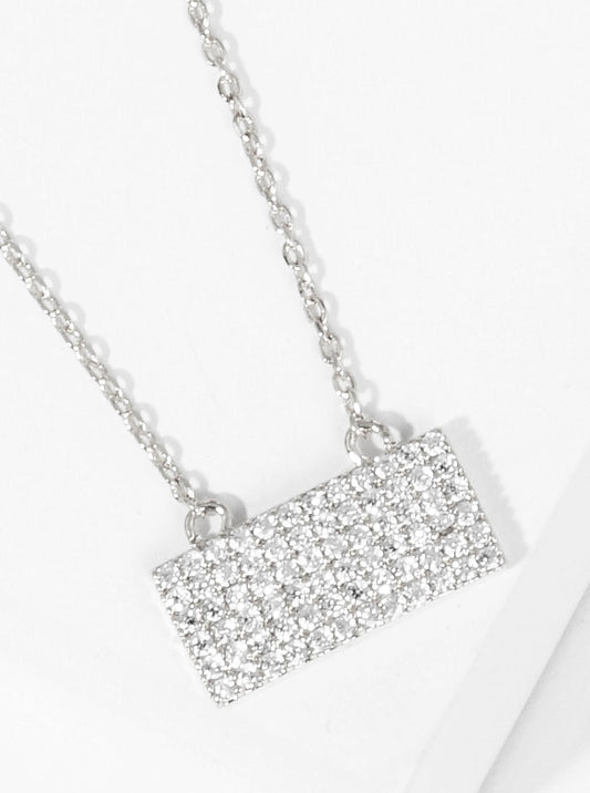 18K Gold Dipped CZ Pave Delicate Cactus Pendant Necklace