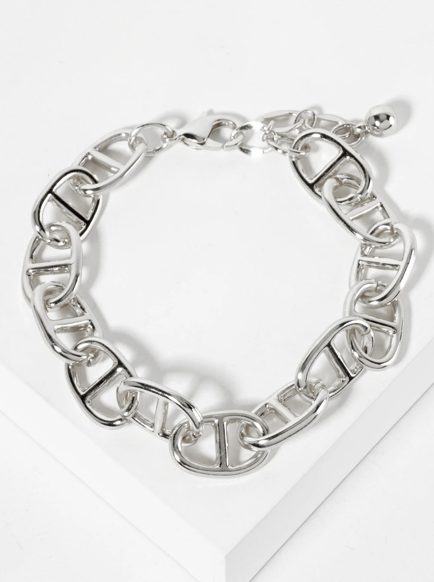 18K-Gold-Dipped Polished Brass 16mm Mariner-Chain Bracelet
