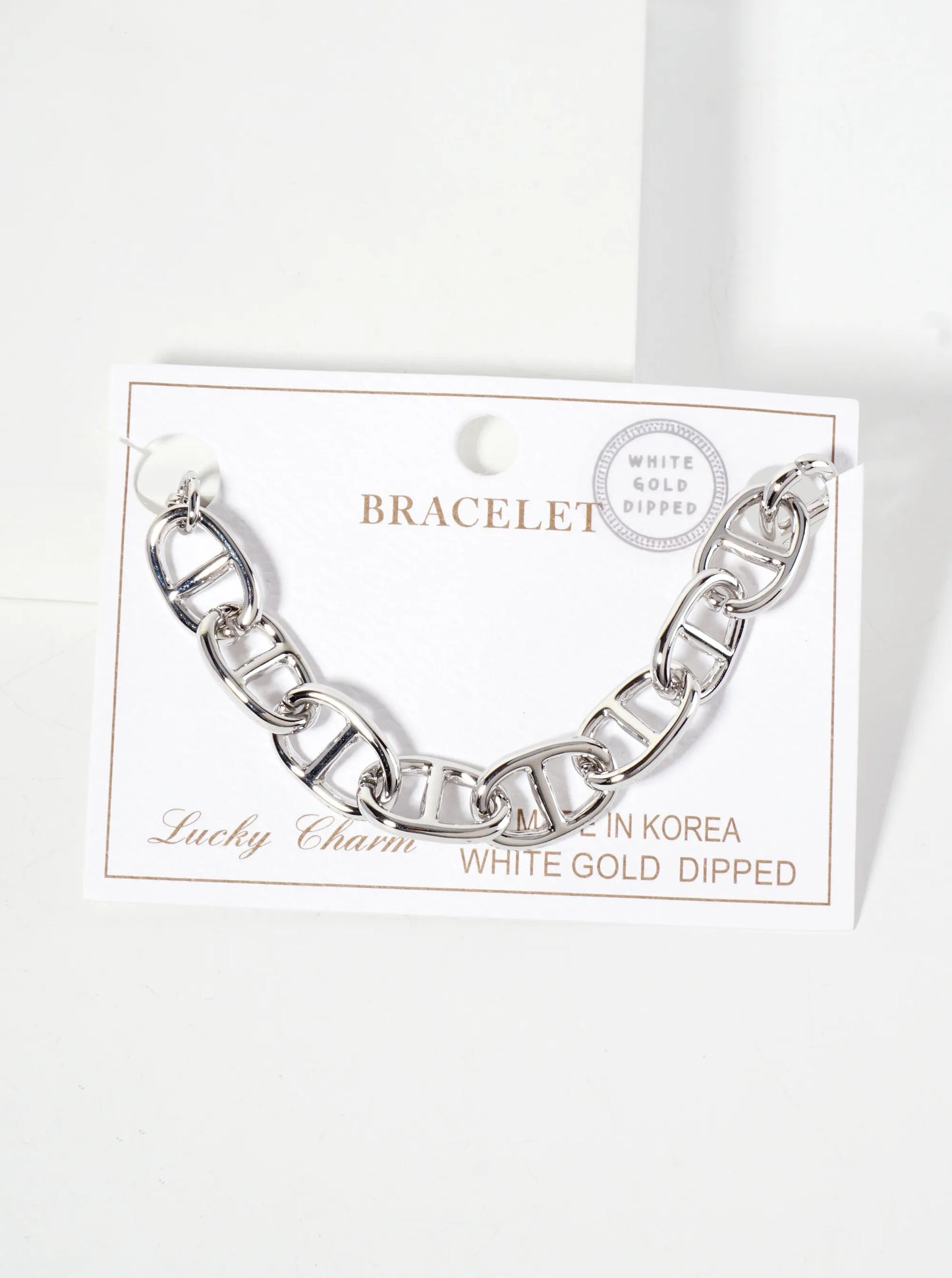 18K-Gold-Dipped Polished Brass 16mm Mariner-Chain Bracelet
