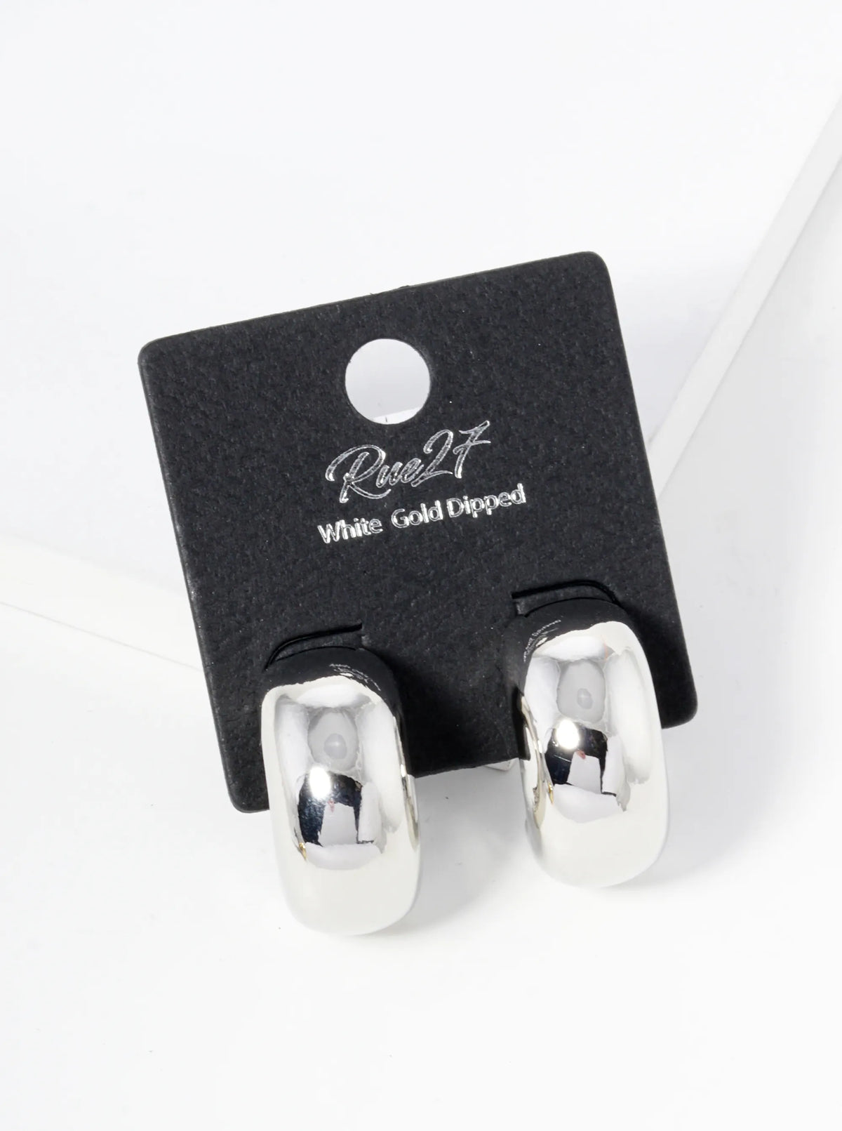 18K Gold Dipped Polished Brass 20mm Half Hoop Earrings
