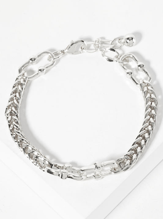 18K-Gold-Dipped Polished Brass 5mm Wheat-Chain Bracelet