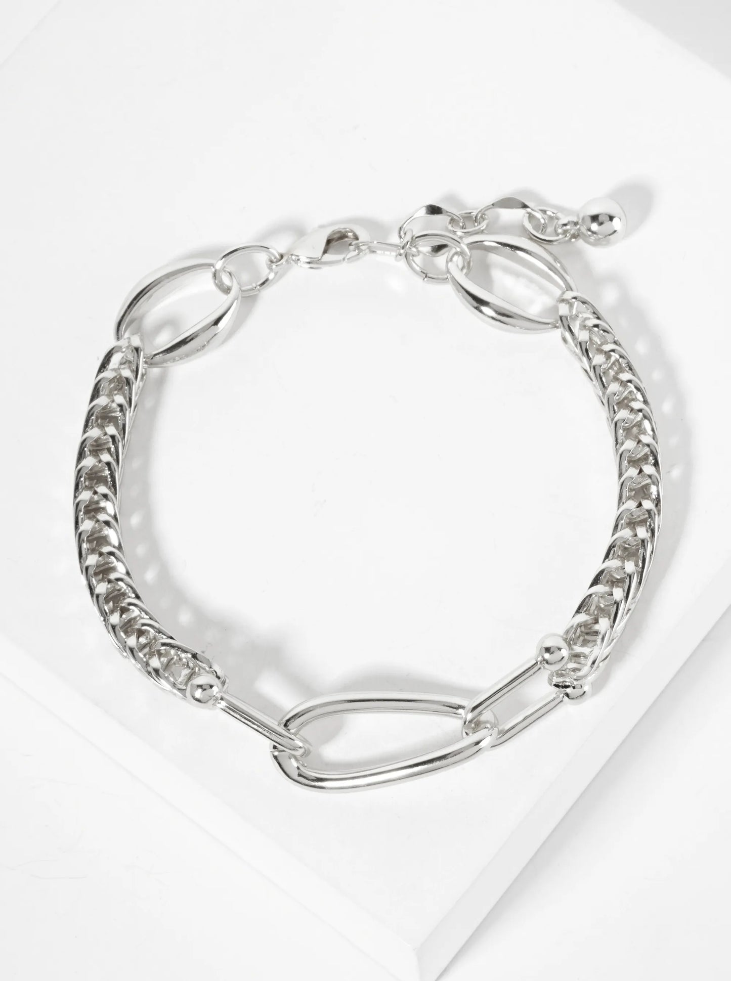18K-Gold-Dipped Polished Brass 5mm Wheat-Chain Bracelet With Interlocking Oval And HardWear Links