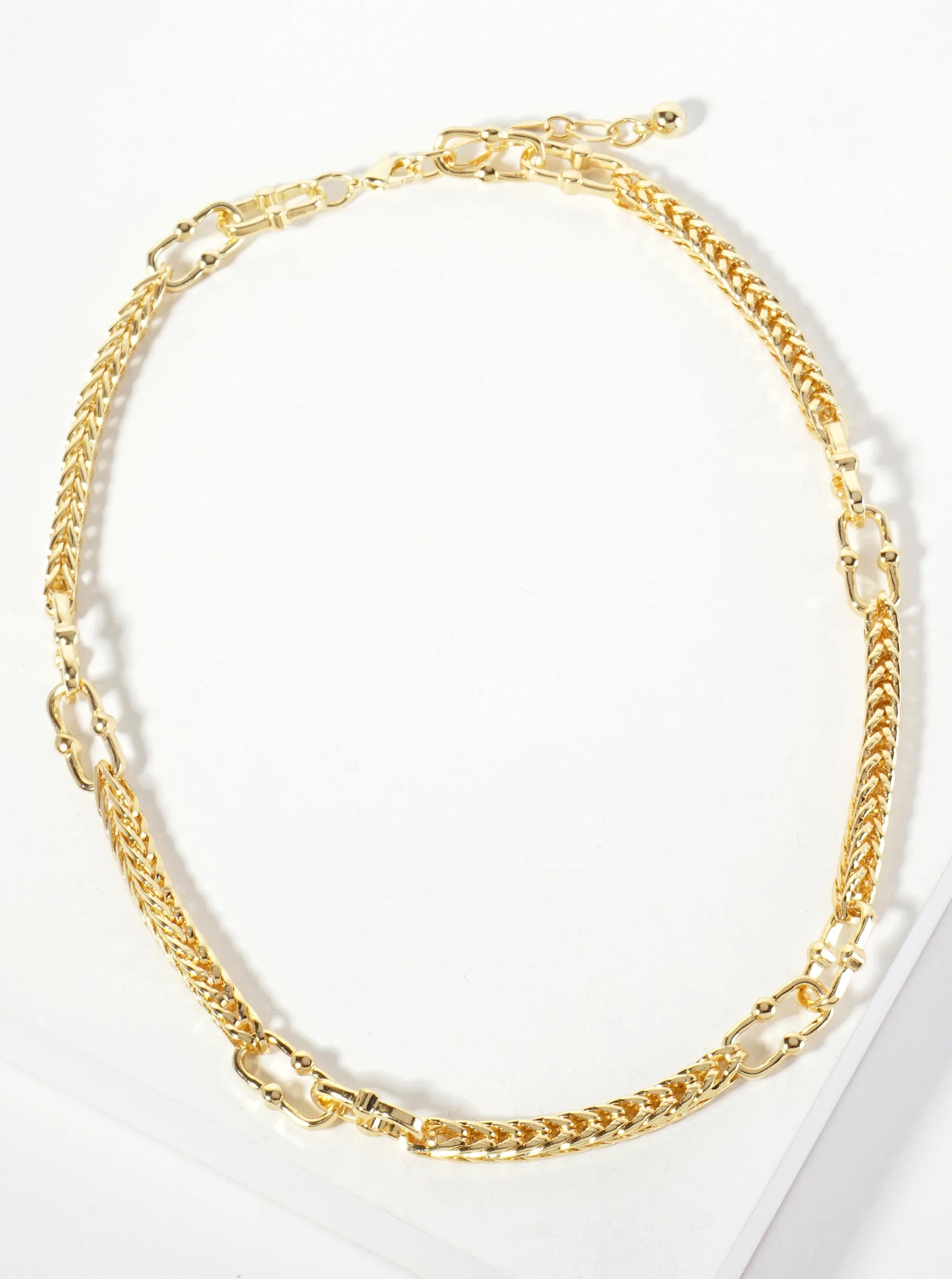 18K-Gold-Dipped Polished Brass 5mm Wheat-Chain Necklace