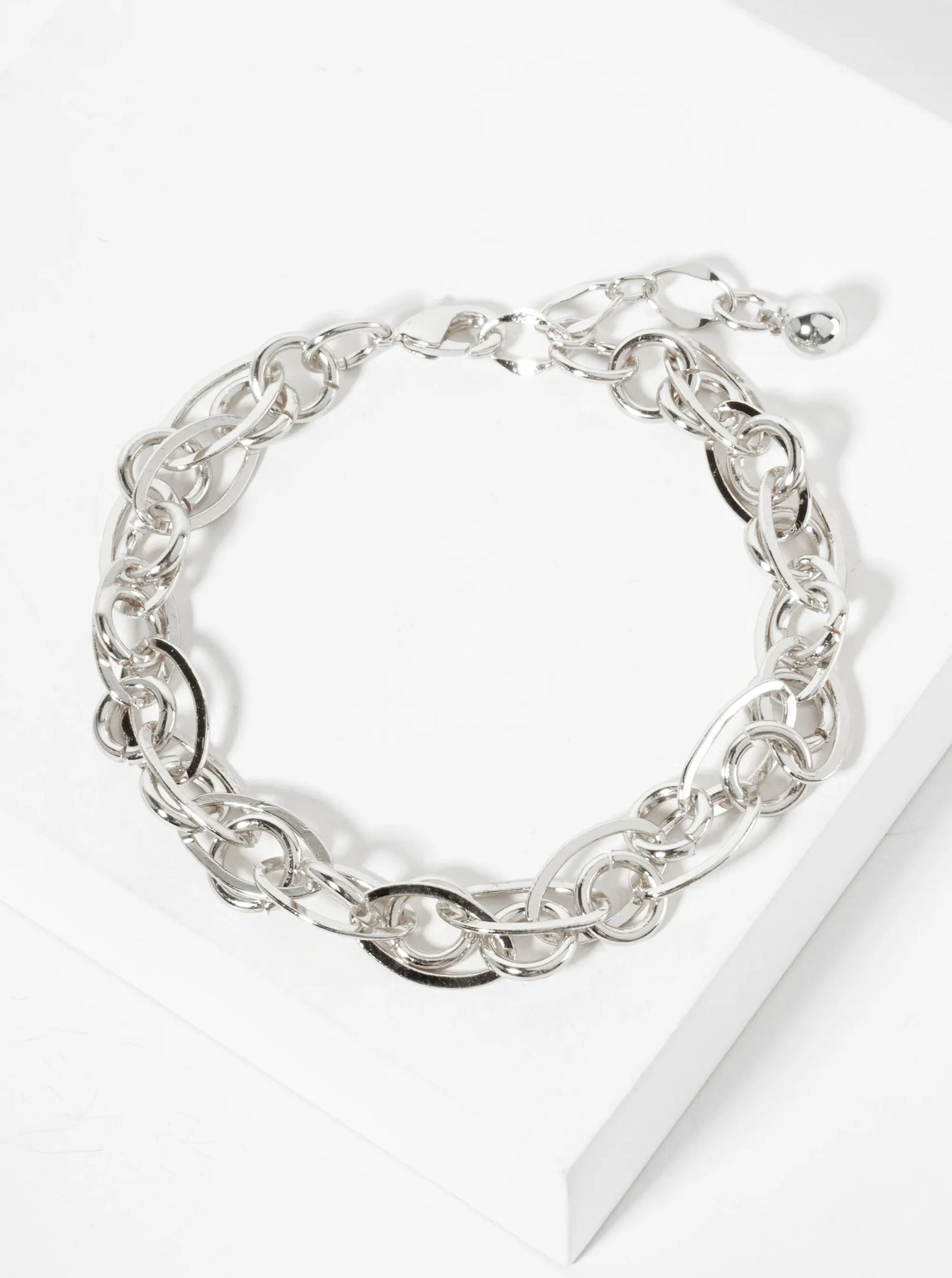 18K-Gold-Dipped Polished Brass Interwoven Chain Bracelet