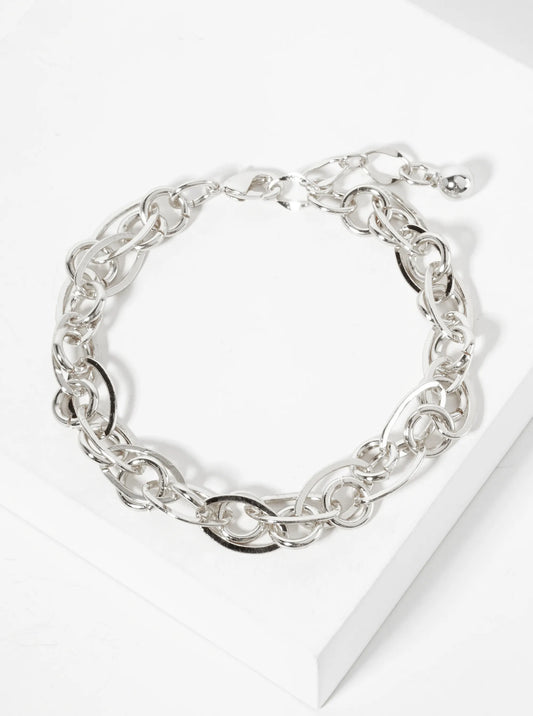 18K-Gold-Dipped Polished Brass Interwoven Chain Bracelet