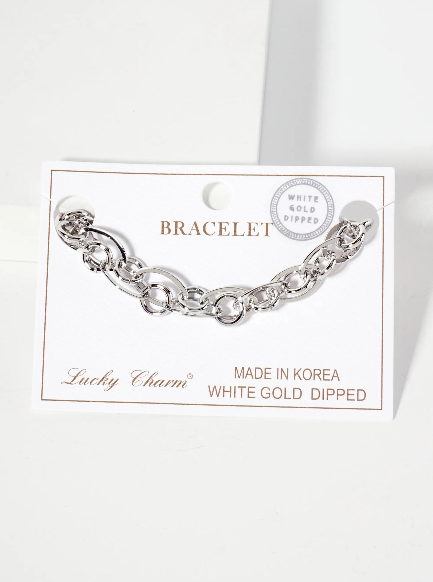 18K-Gold-Dipped Polished Brass Interwoven Chain Bracelet
