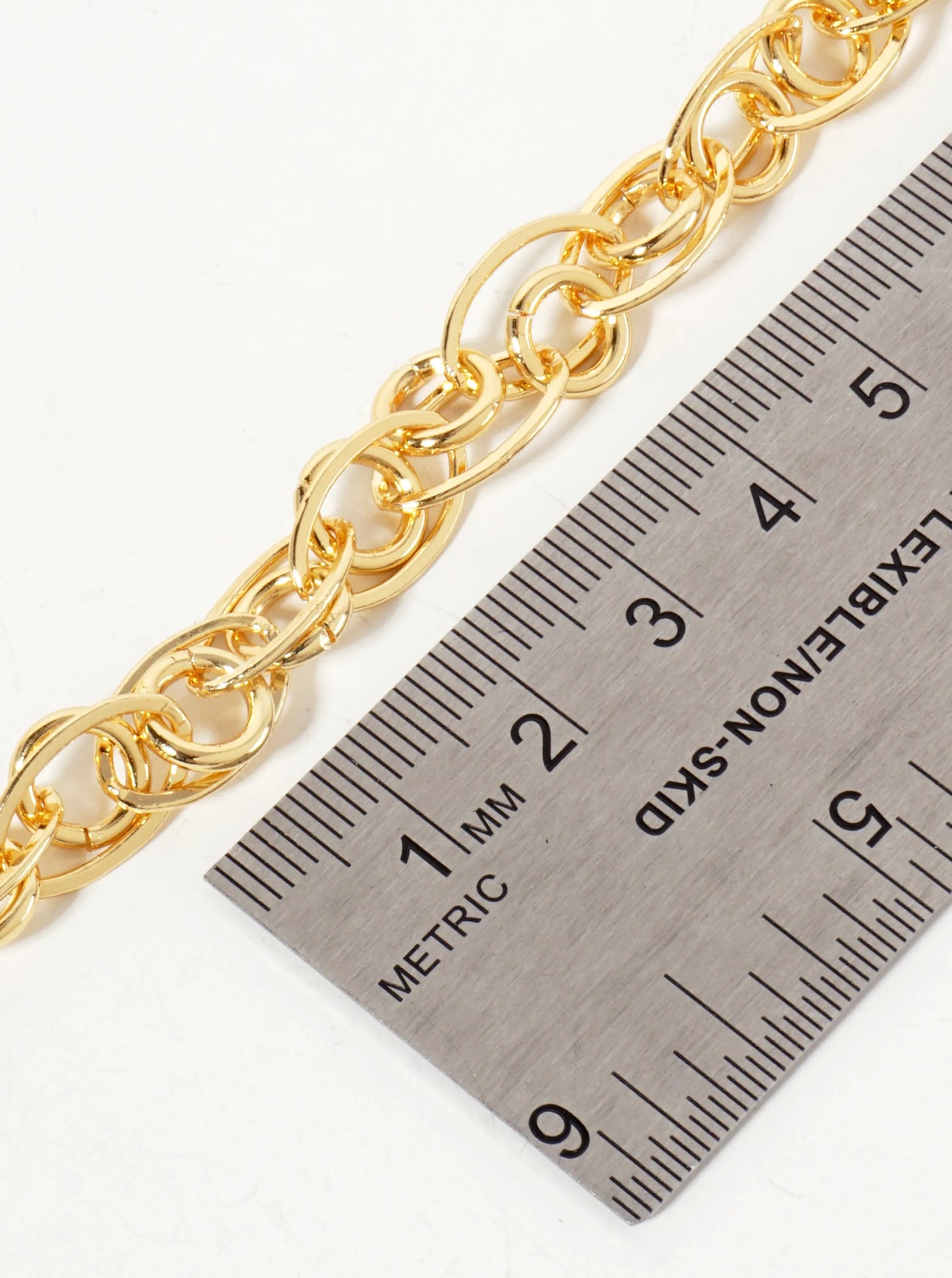 18K-Gold-Dipped Polished Brass Interwoven Chain Necklace