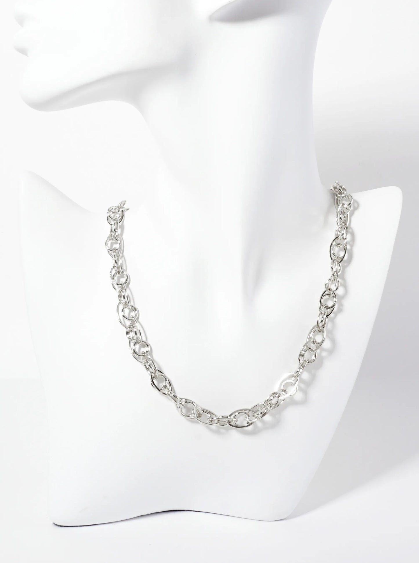 18K-Gold-Dipped Polished Brass Interwoven Chain Necklace