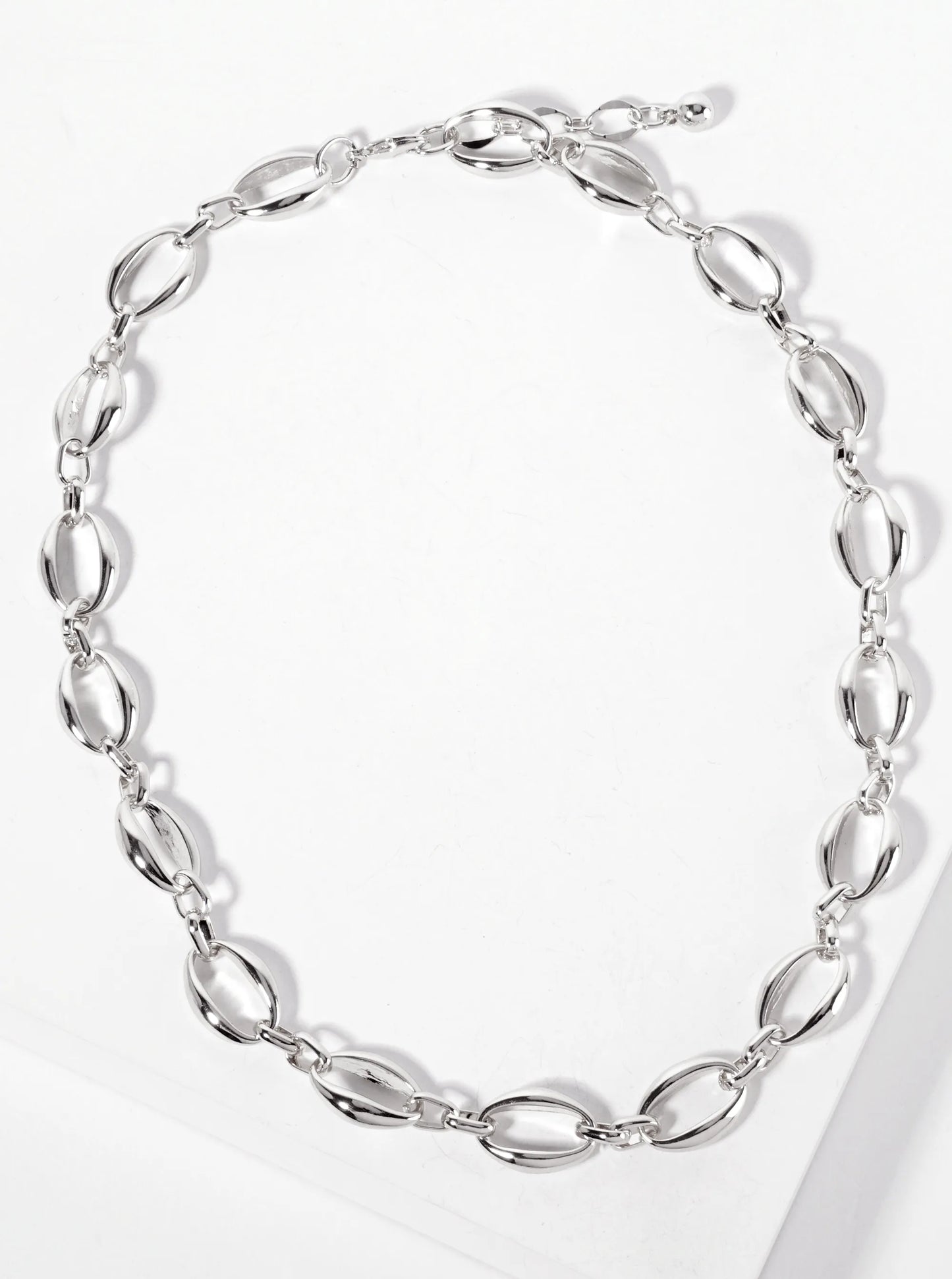 18K-Gold-Dipped Polished Oval-Shaped 16-7mm Chain Necklace