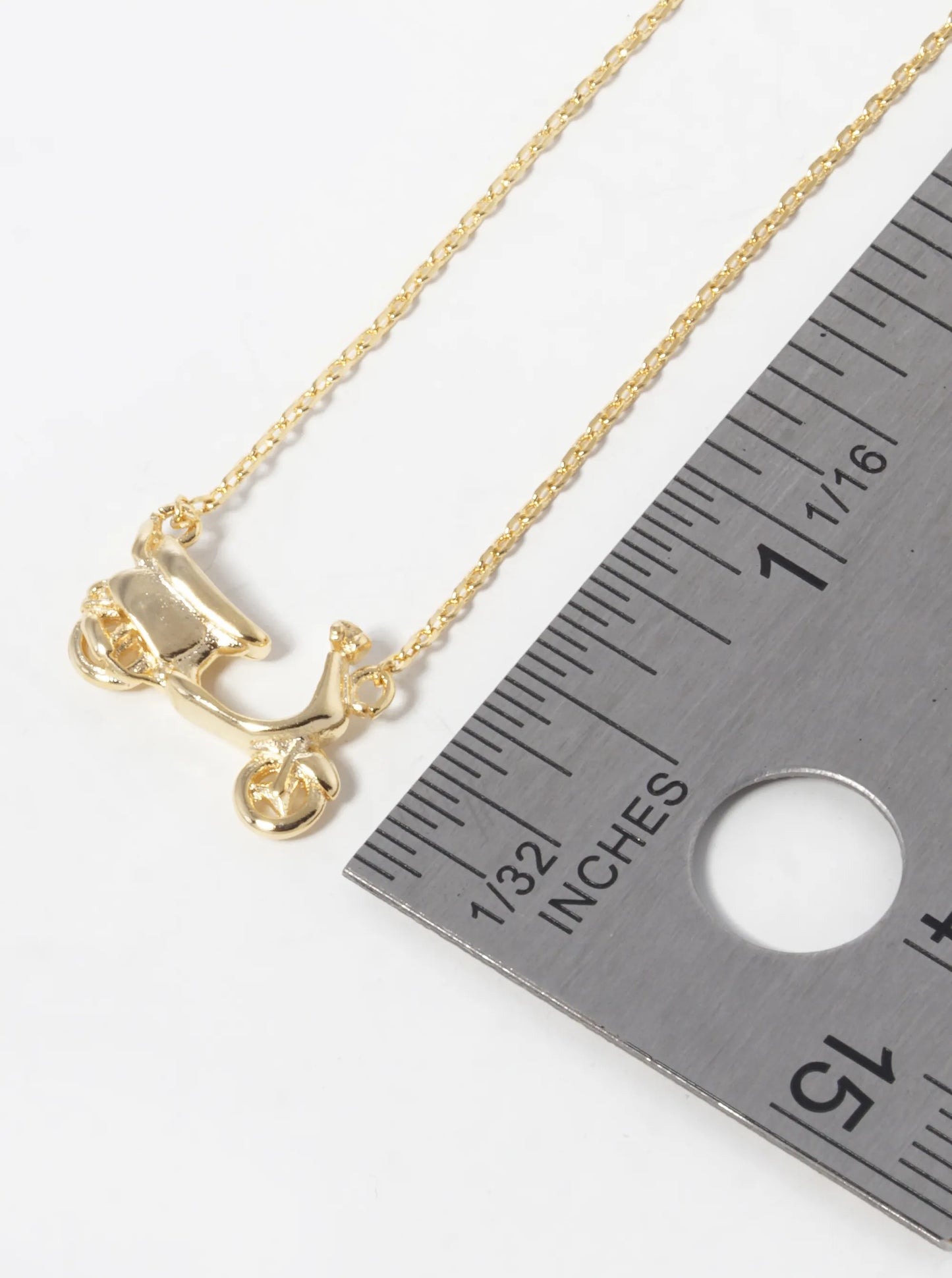 18K Gold Dipped Scooter Pendant Necklace