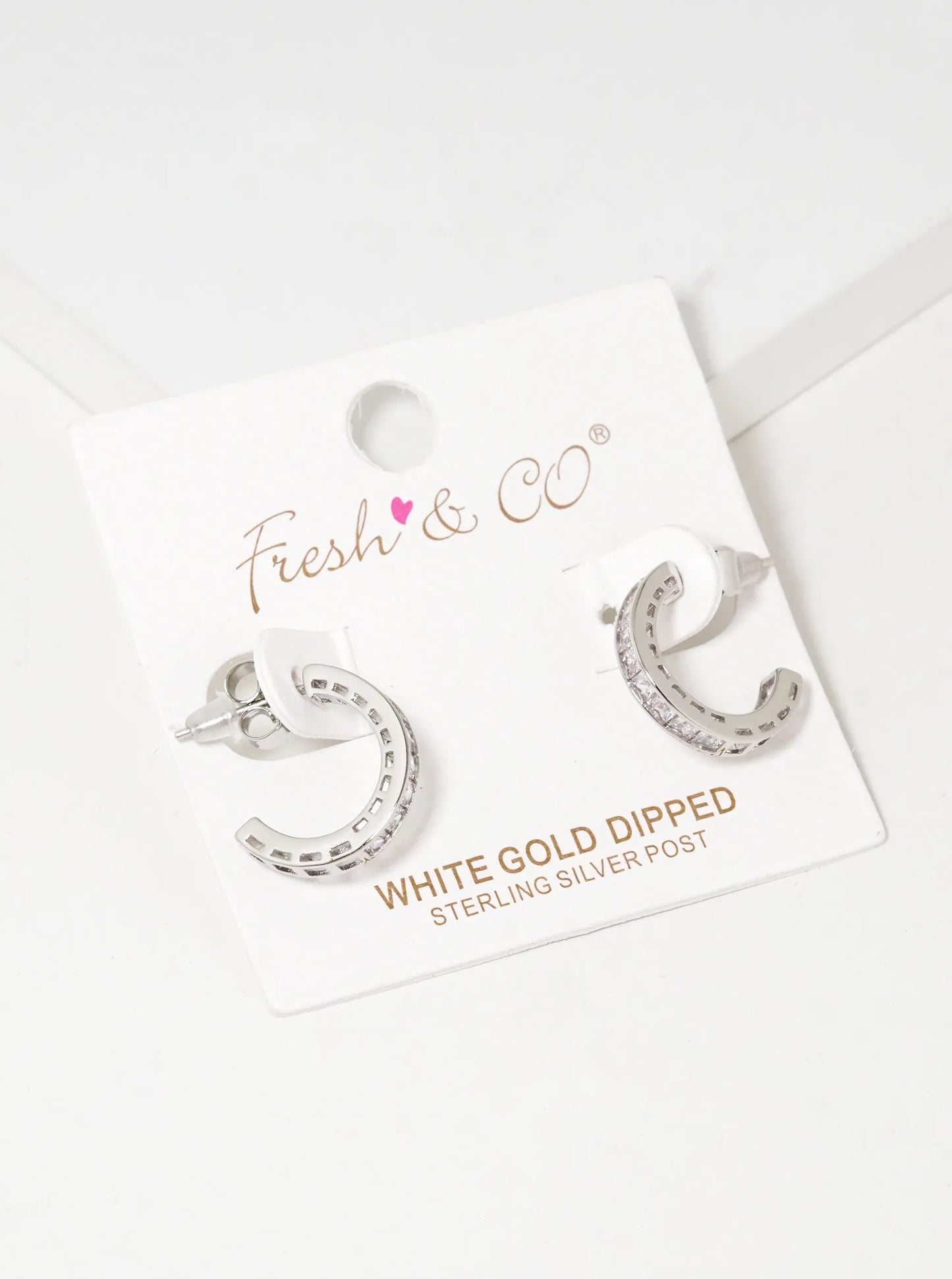 18K Gold Dipped Square CZ Pave 15mm Hoop Earrings