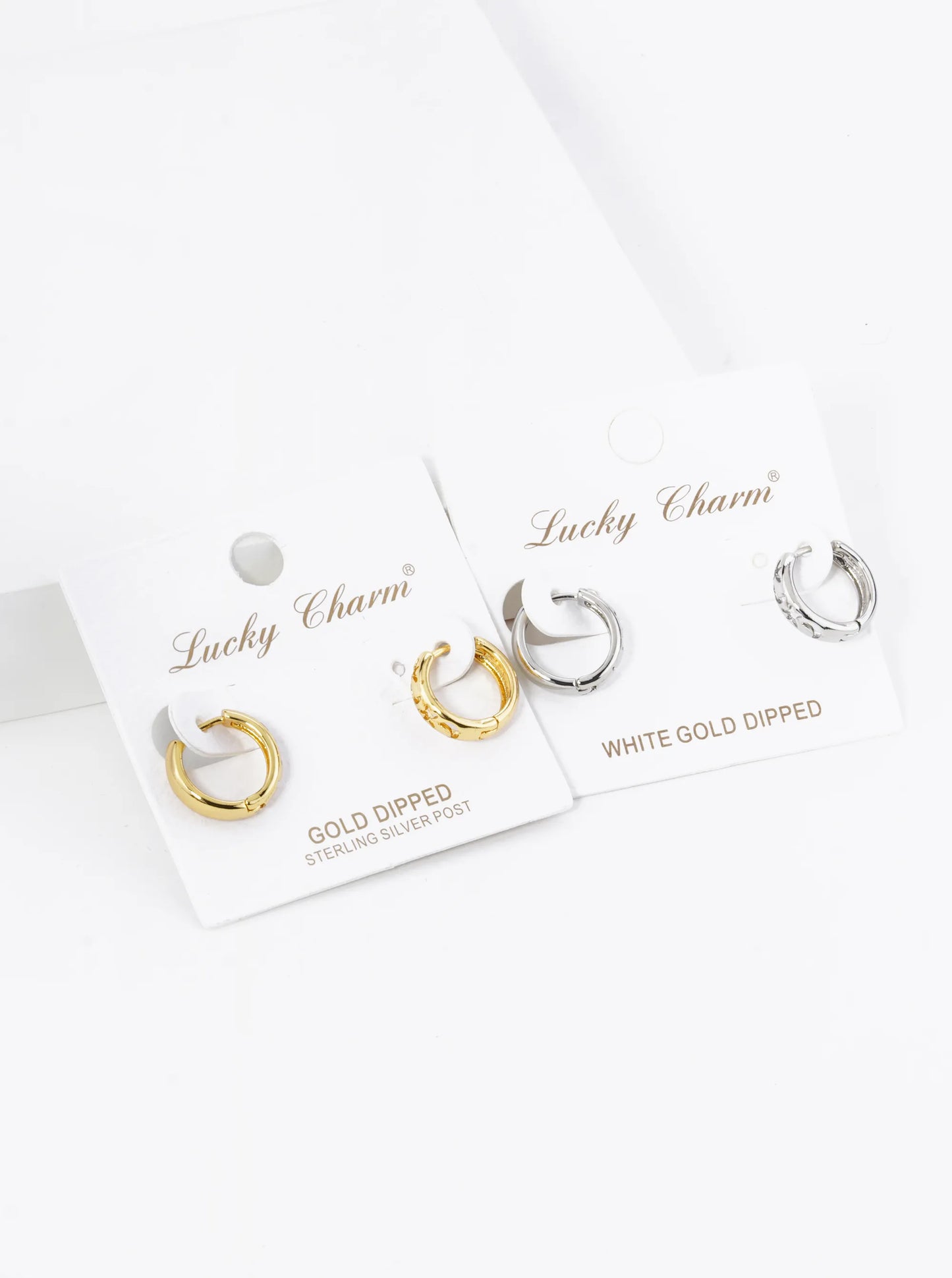 18K Gold Dipped Star And Moon Cutout 12mm Huggie Hoop Earrings
