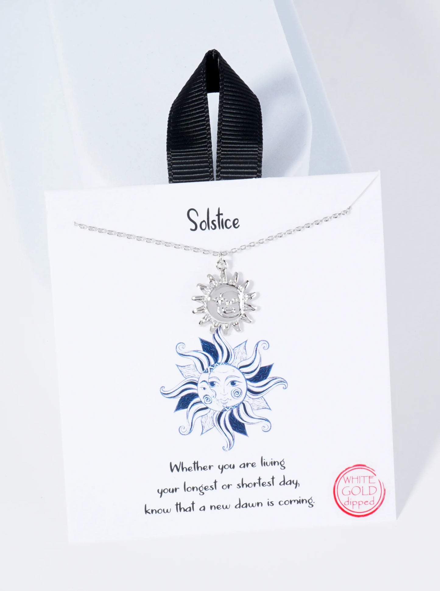 18K Gold Dipped Sun And Moon Pendant Necklace