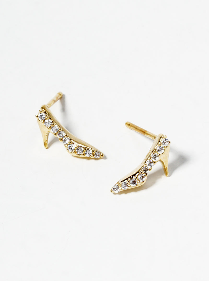 White Gold Dipped 6mm Glass Pearl Post Stud Earrings