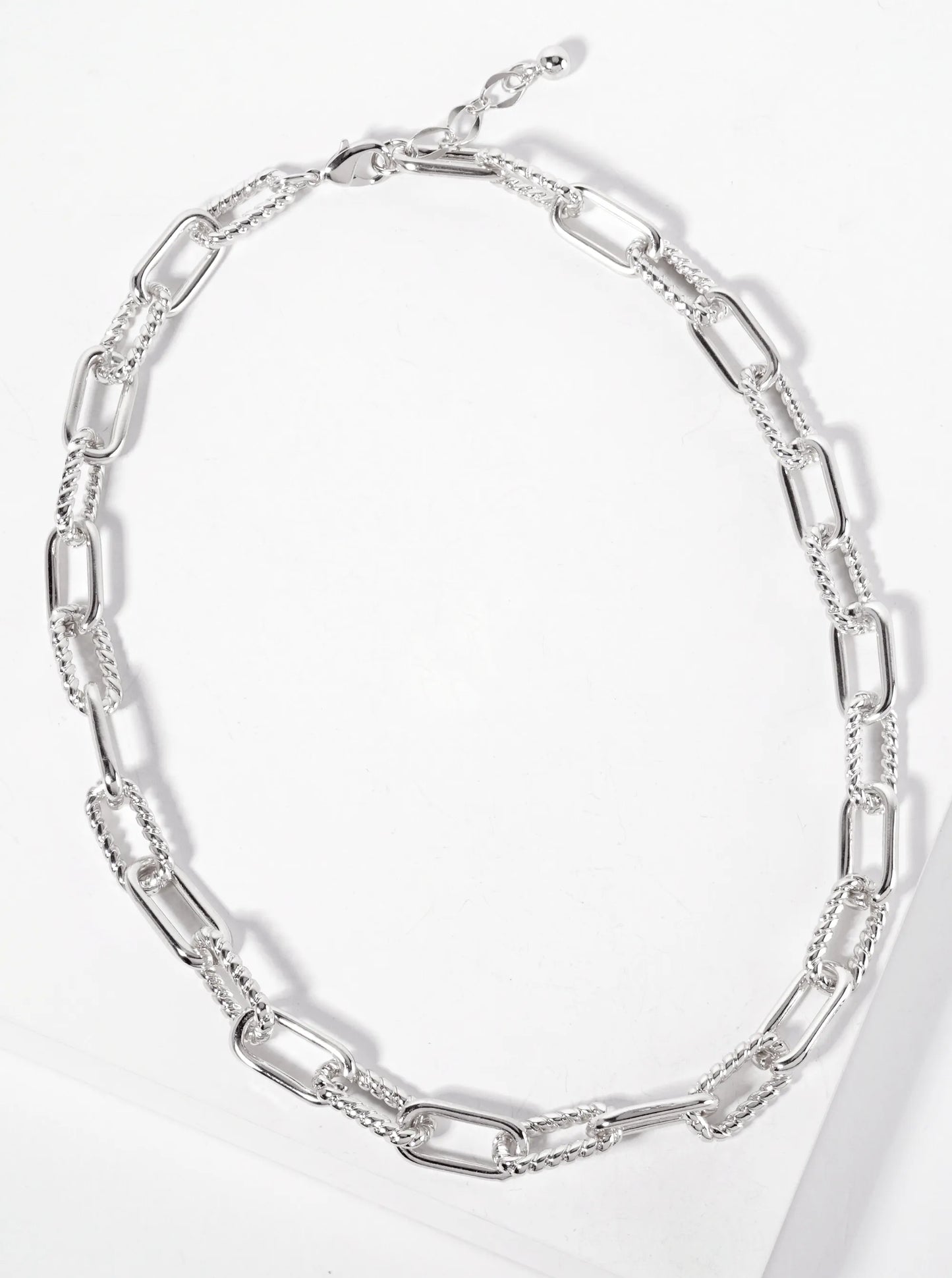 18K-Gold-Dipped Textured 19mm Chain Necklace