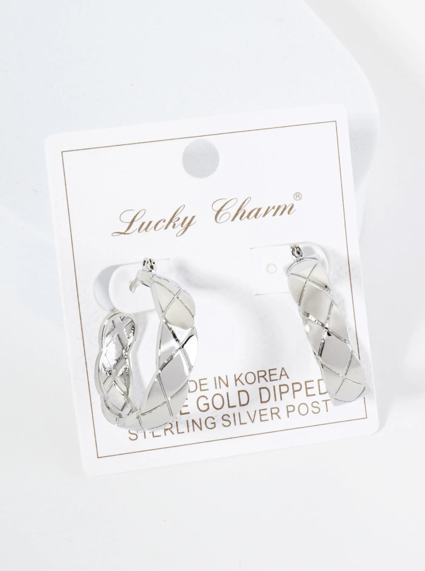 18K Gold Dipped Textured 25mm Latchback Hoop Earrings