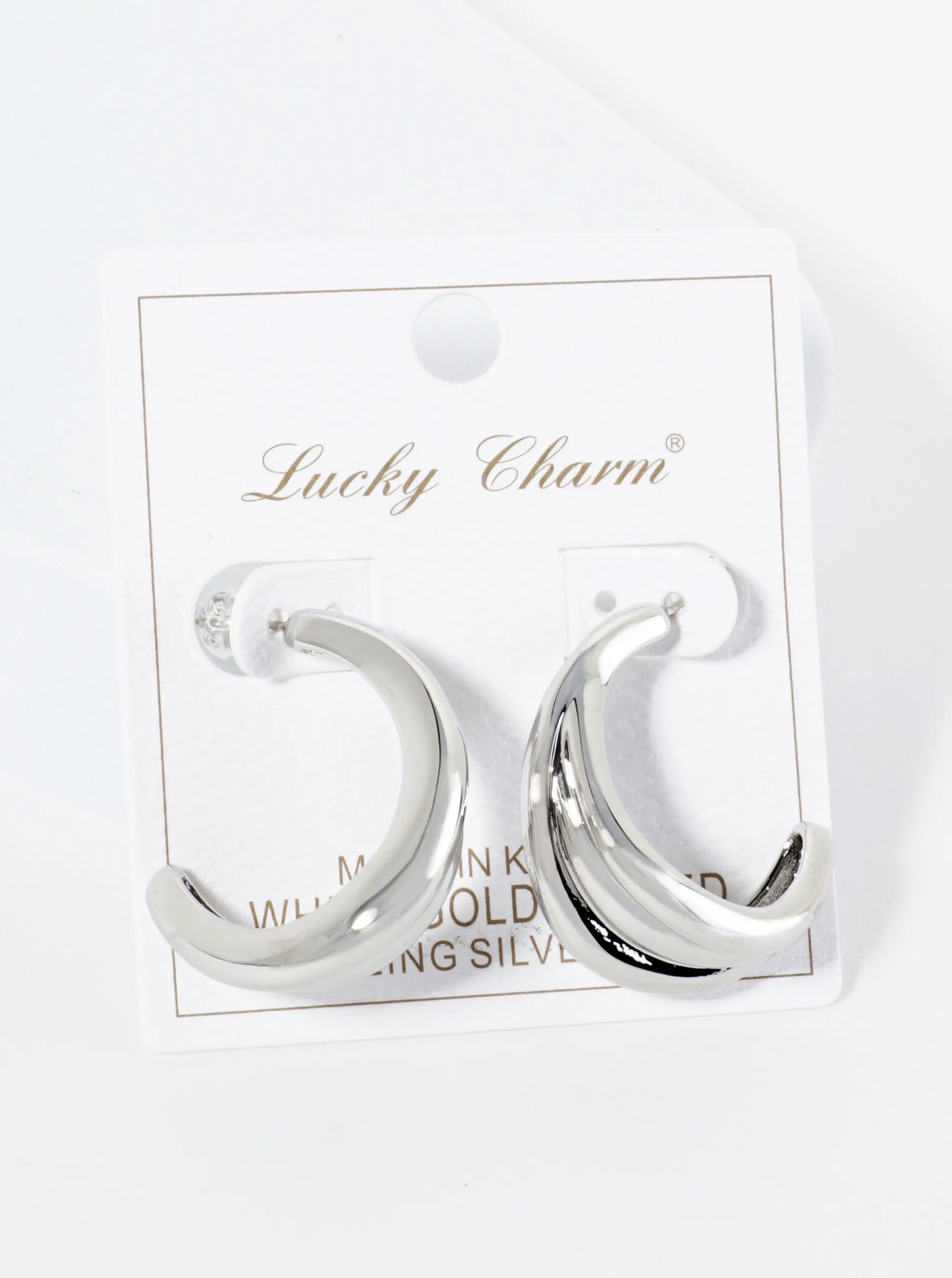18K Gold Dipped Textured 30mm Tapered Open Hoop Earrings
