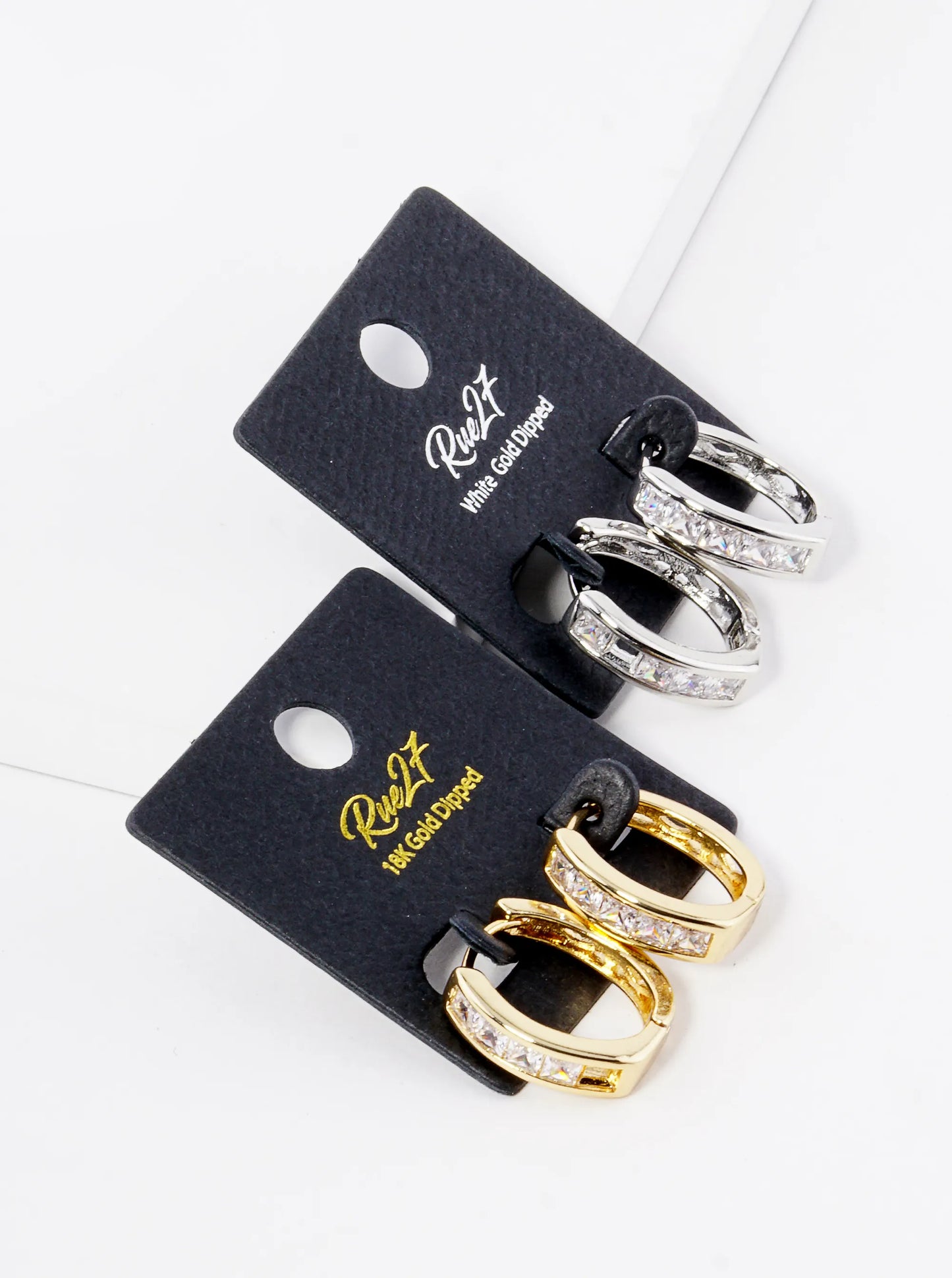 18K Gold Dipped Textured Oval Brass Oval Huggie Earrings